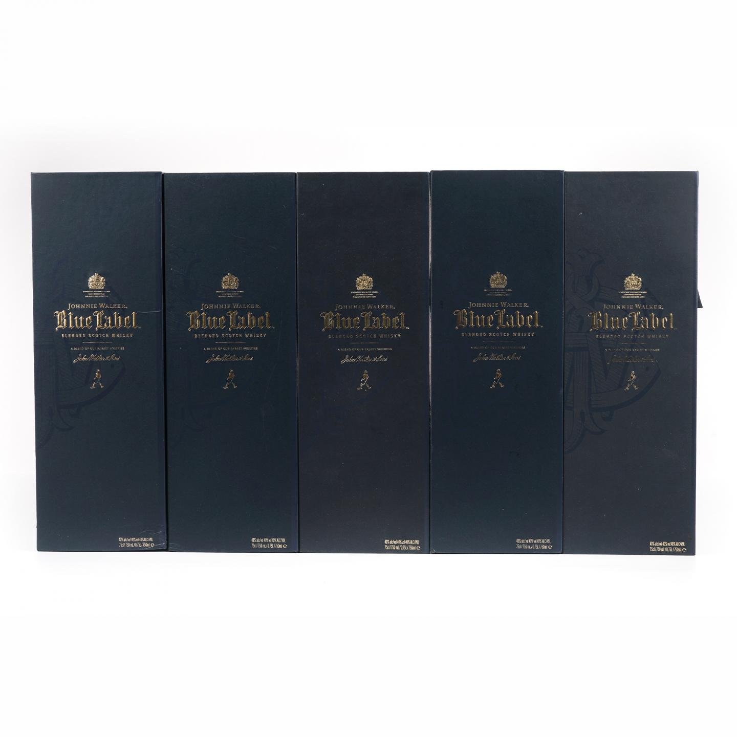 Johnnie Walker 尊尼获加 蓝牌 五路财神 750ml*5瓶组