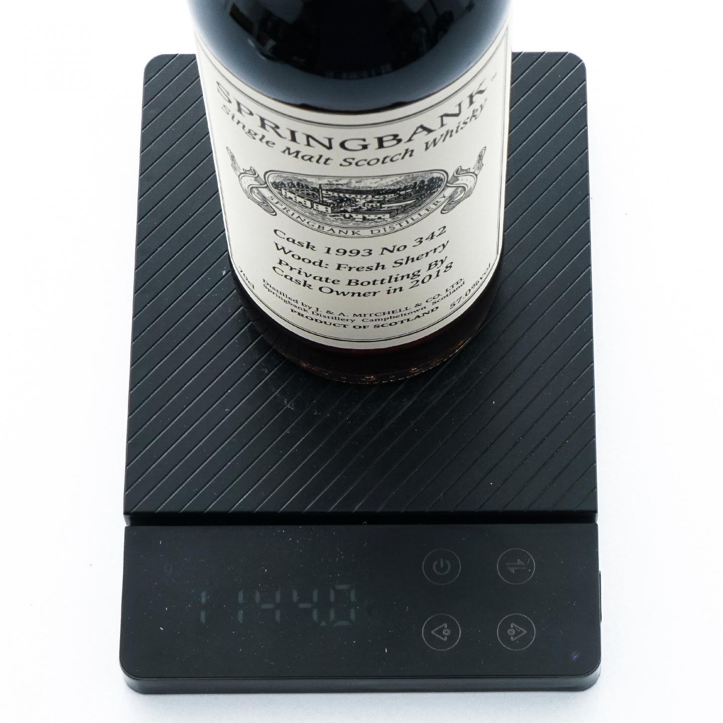 Springbank 云顶 1993-2018 雪莉私人桶#342