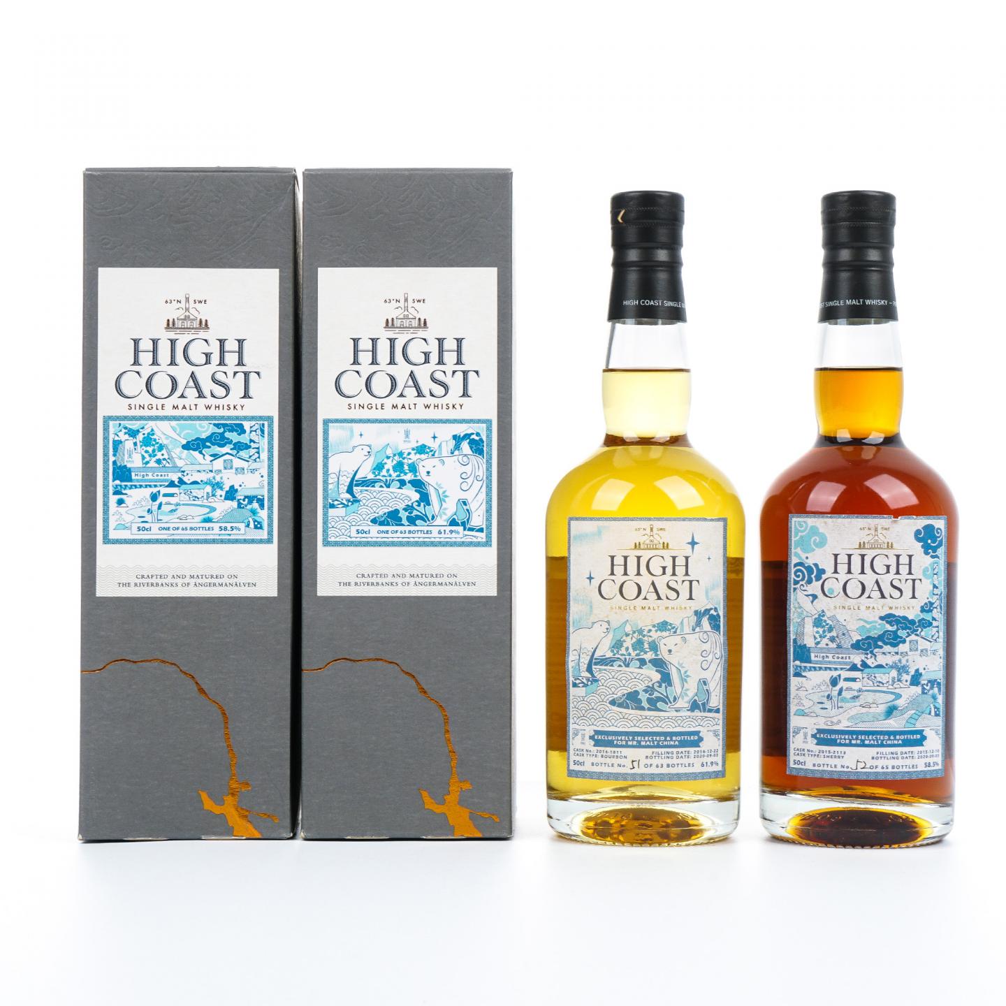 High Coast 海歌 2020 麦芽先生选桶 单麦 2瓶组*500ml