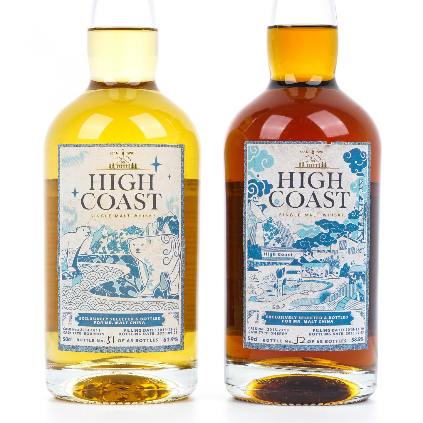 High Coast 海歌 2020 麦芽先生选桶 单麦 2瓶组*500ml