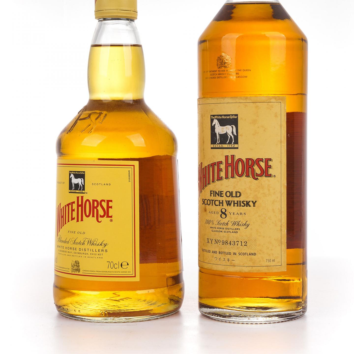 White Horse 白马 无年份/8年 Fine Old 调和 700ml/750ml 2瓶组