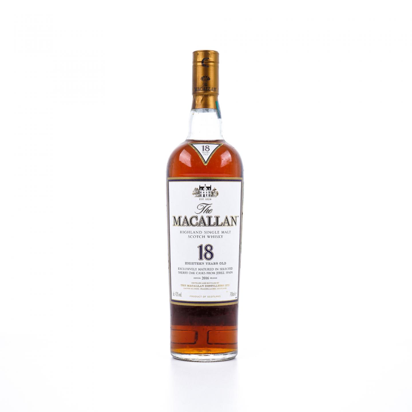 Macallan 麦卡伦 18年 2016 雪莉桶