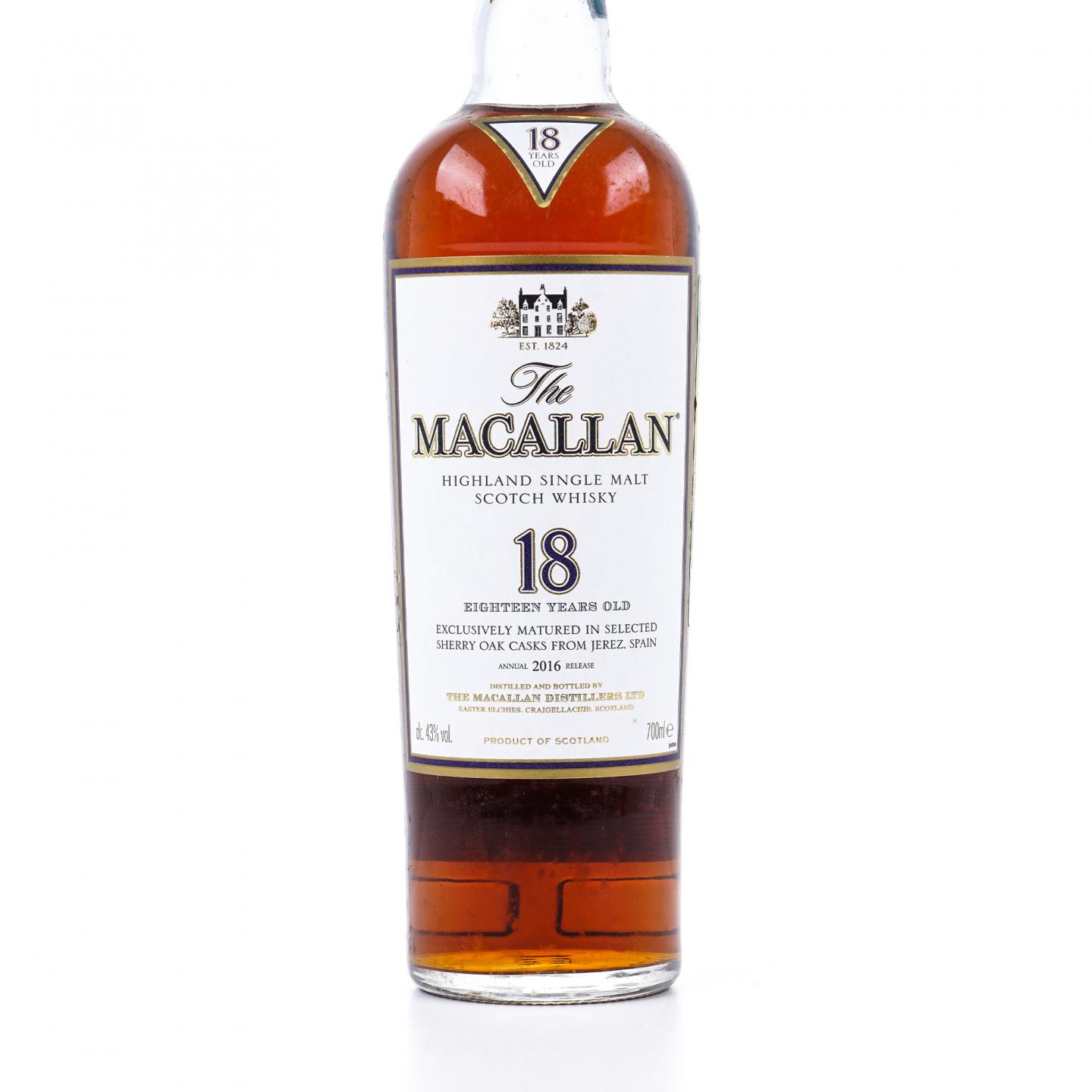 Macallan 麦卡伦 18年 2016 雪莉桶