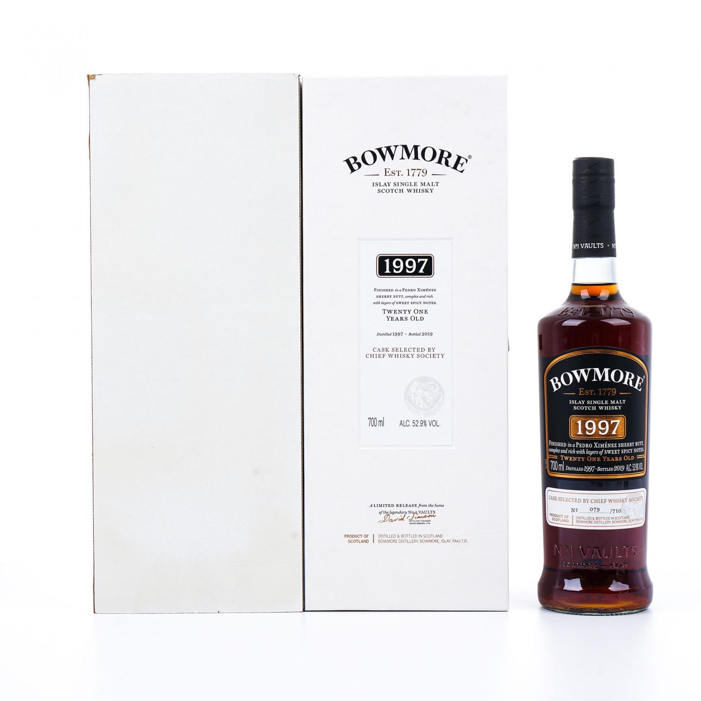 Bowmore 波摩 21年 1997-2019 CWS单桶 雪莉桶后熟 行货