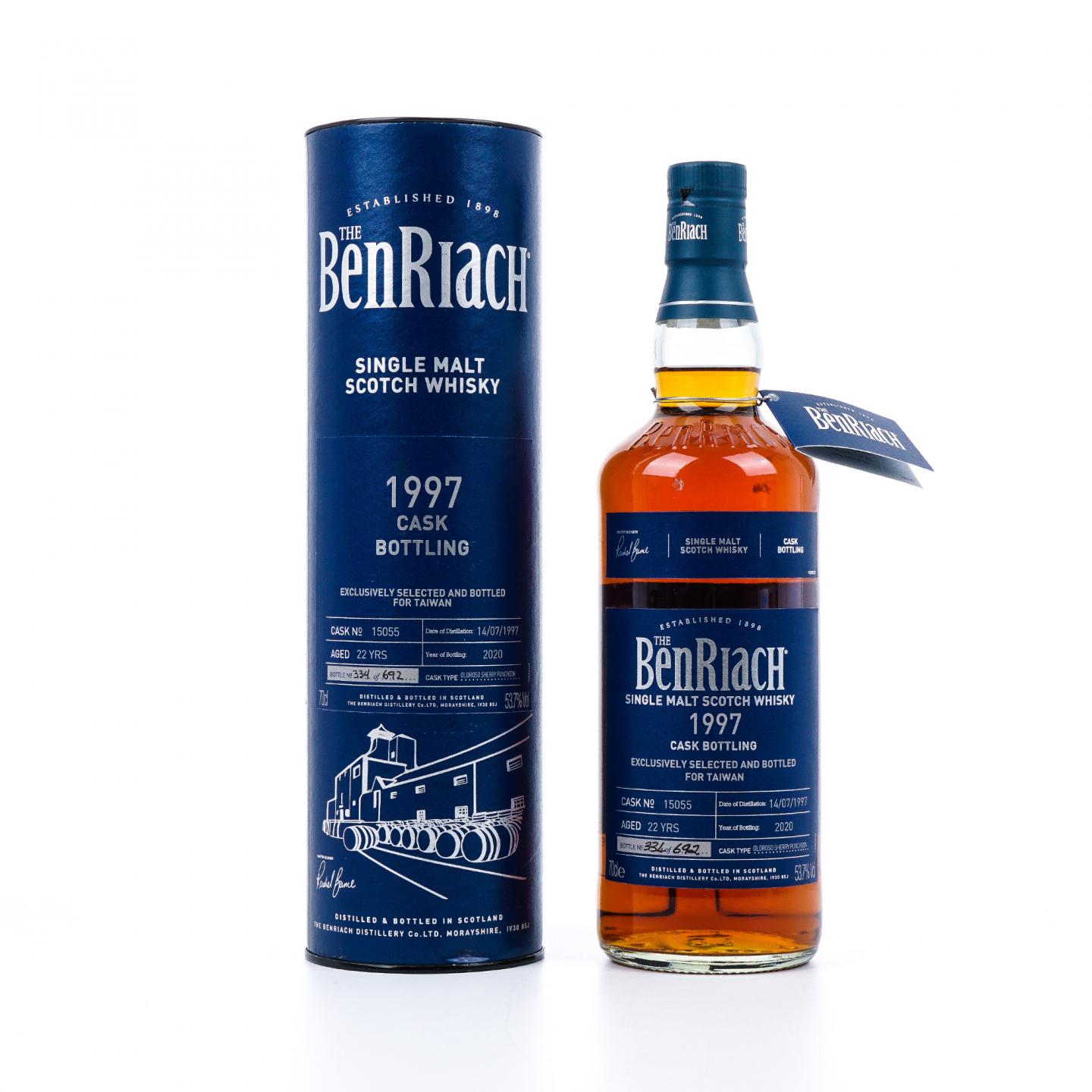 BenRiach 本利亚克 22年 1997-2020 雪莉桶#15055