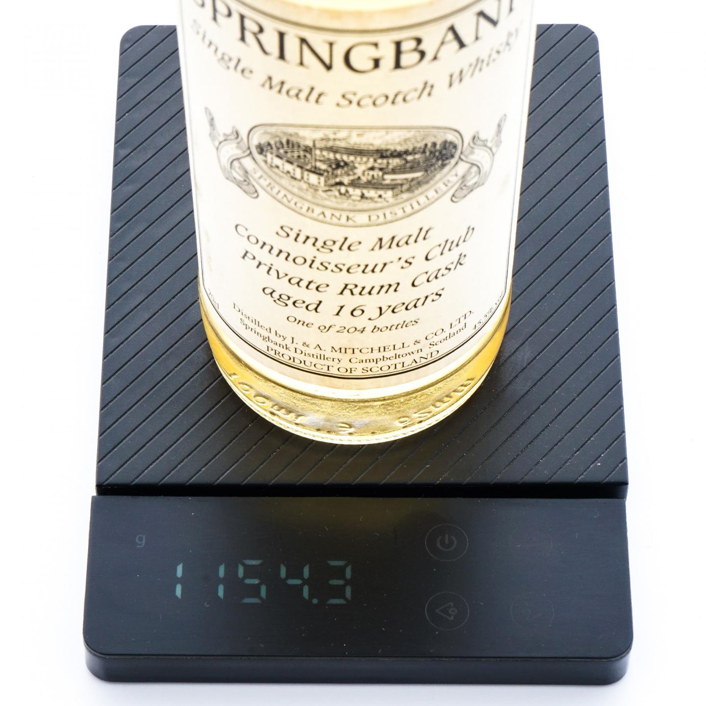 Springbank 云顶 16年 私人桶 朗姆桶