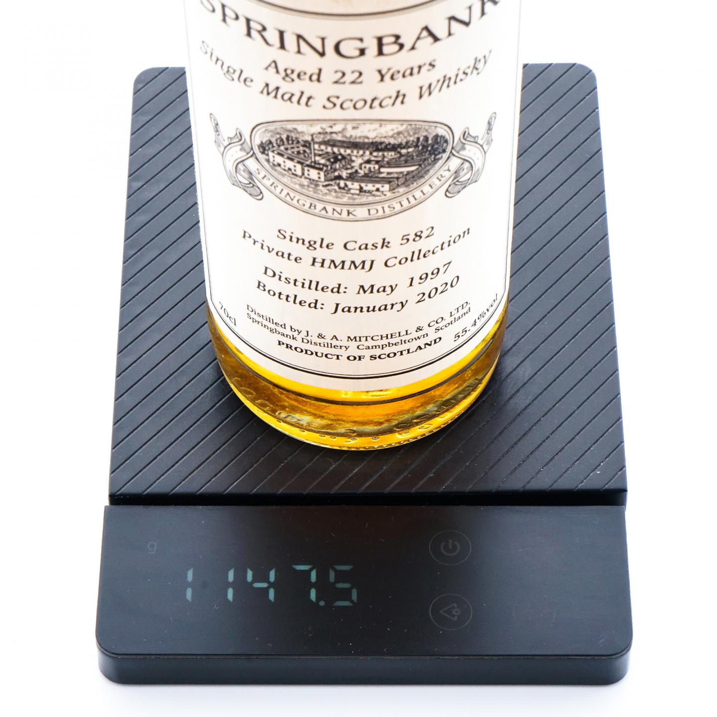 Springbank 云顶 22年 1997-2020 单桶#582