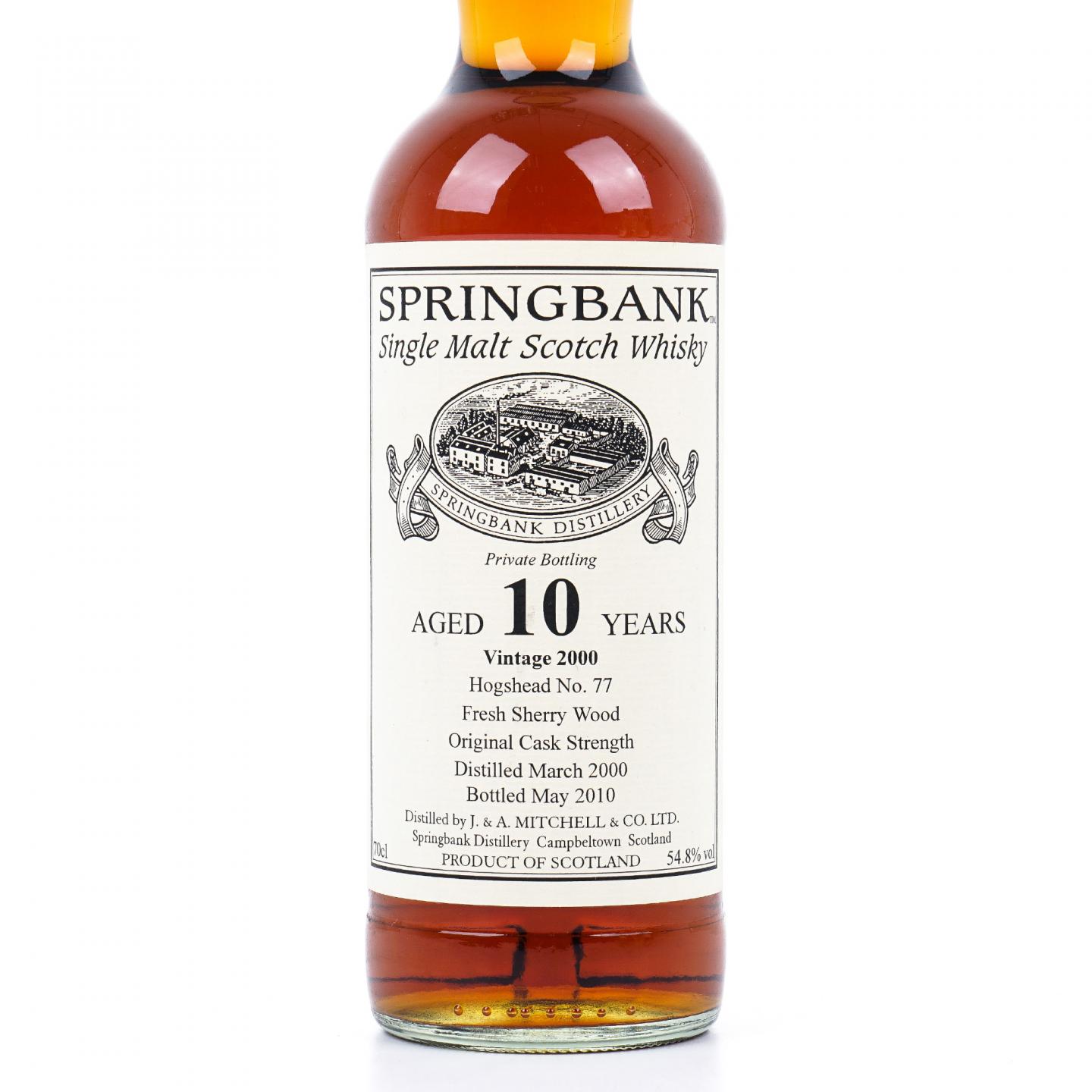 Springbank 云顶 10年 2000-2010 雪莉桶 私人桶