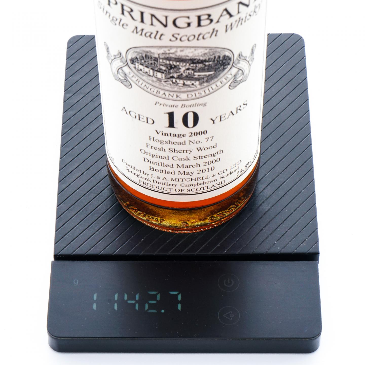 Springbank 云顶 10年 2000-2010 雪莉桶 私人桶
