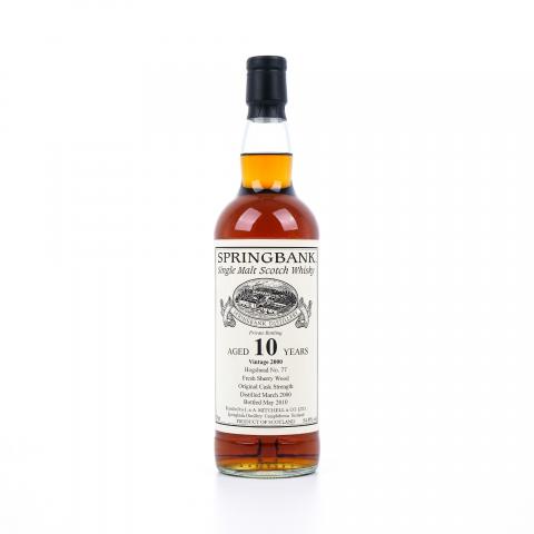 Springbank 云顶 10年 2000-2010 雪莉桶 私人桶