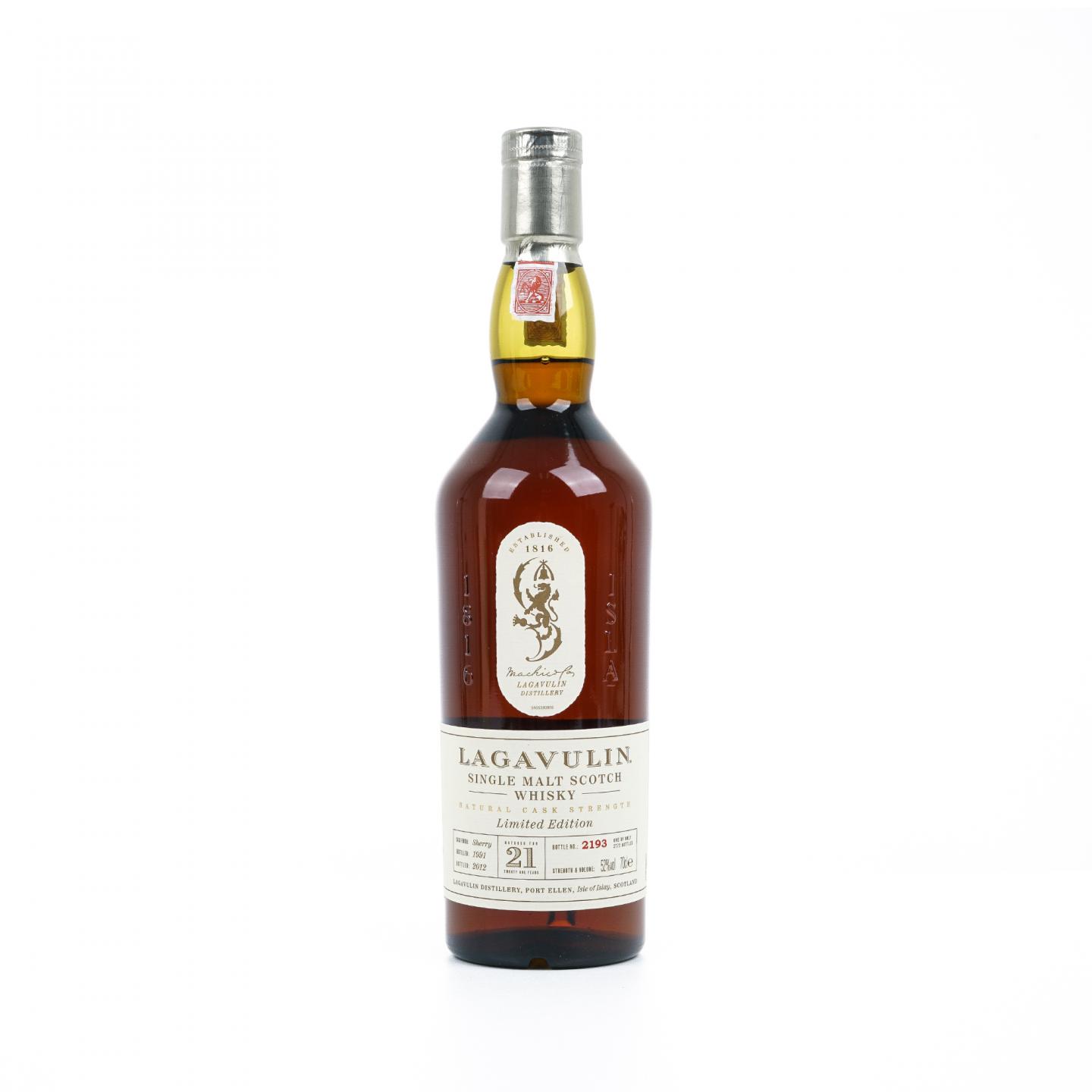 Lagavulin 乐加维林 21年 1991-2012 雪莉桶