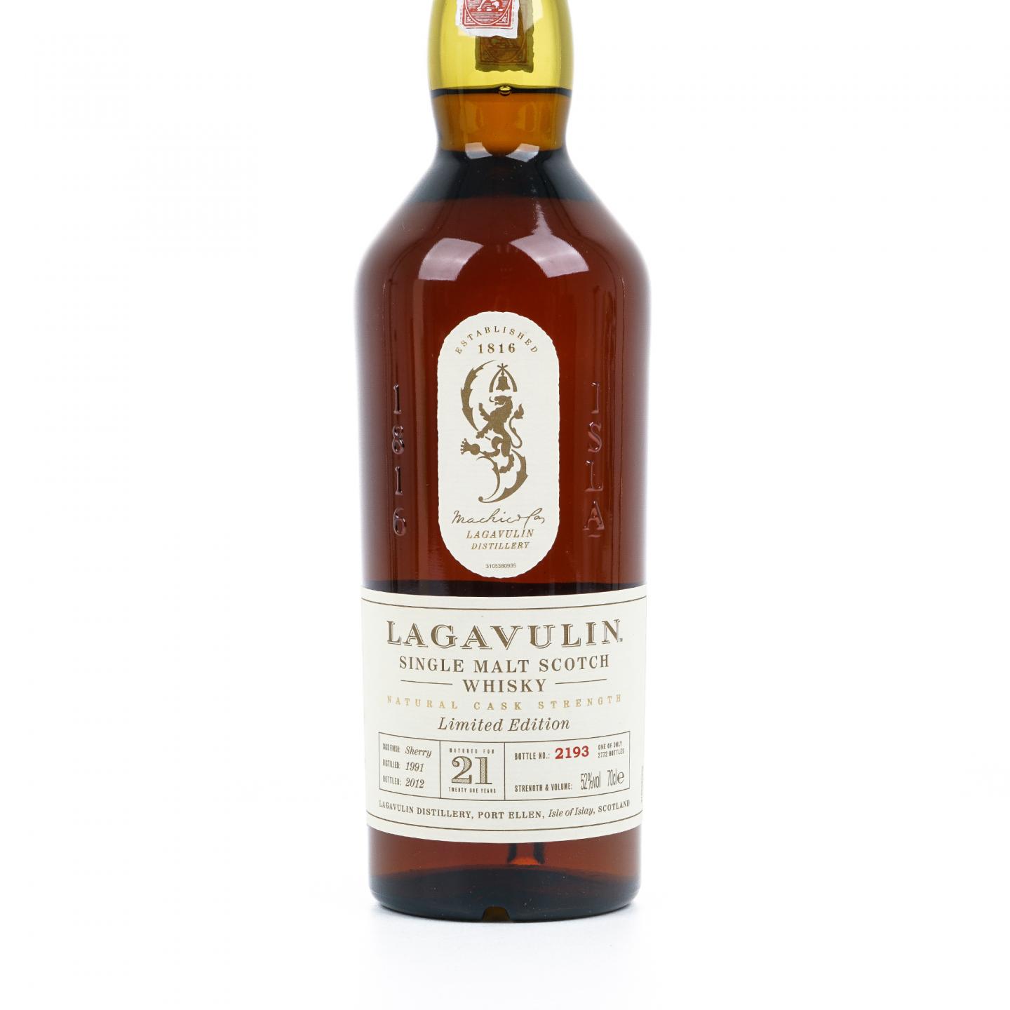Lagavulin 乐加维林 21年 1991-2012 雪莉桶