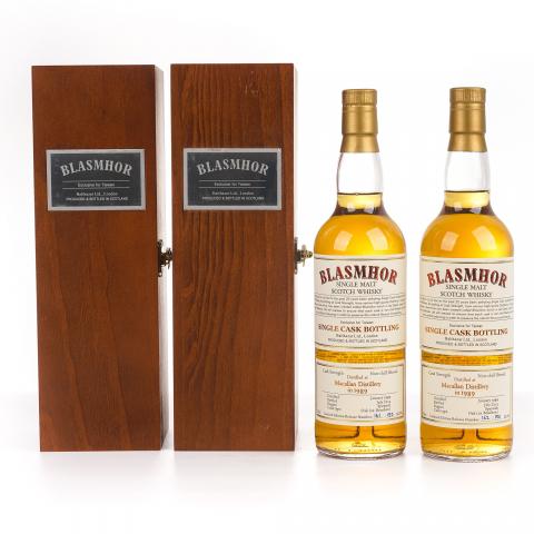 Macallan 麦卡伦 25年 1989-2014 单桶桶强 Blasmhor 2瓶组