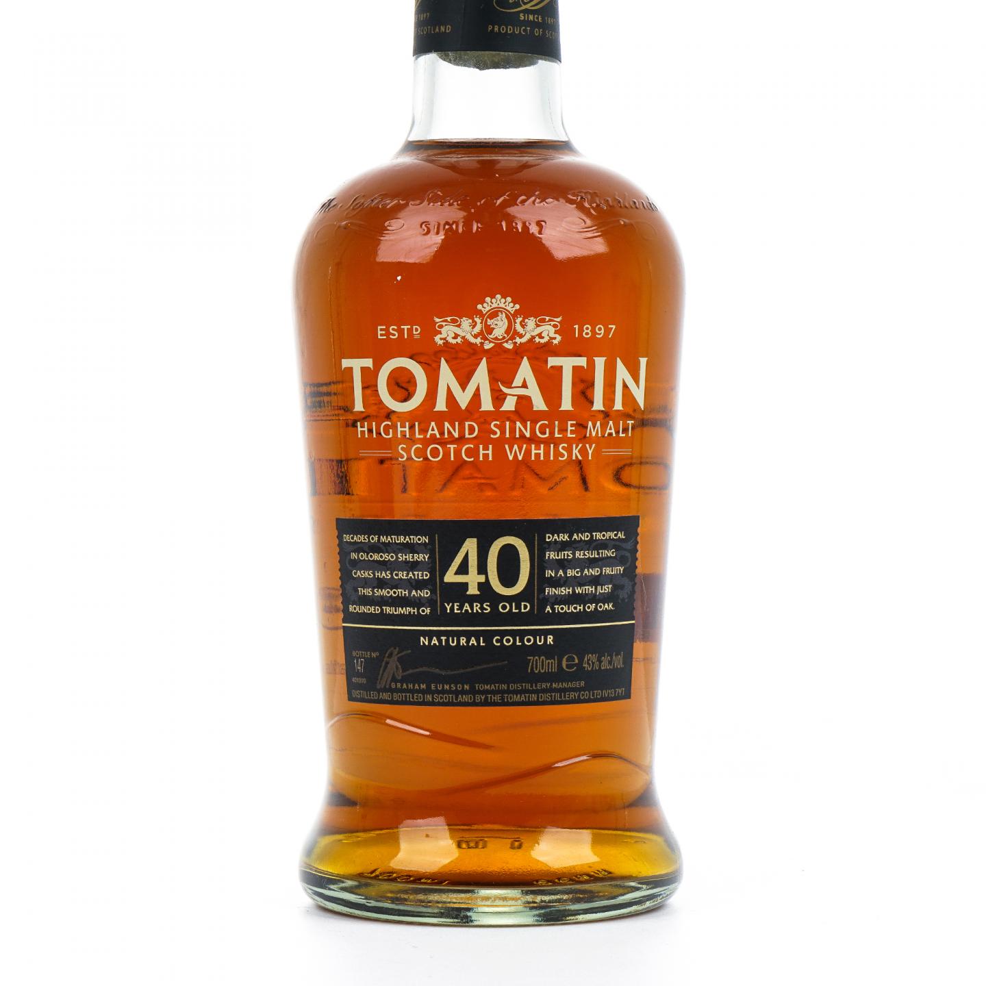 Tomatin 汤马丁 40年 2016 雪莉桶