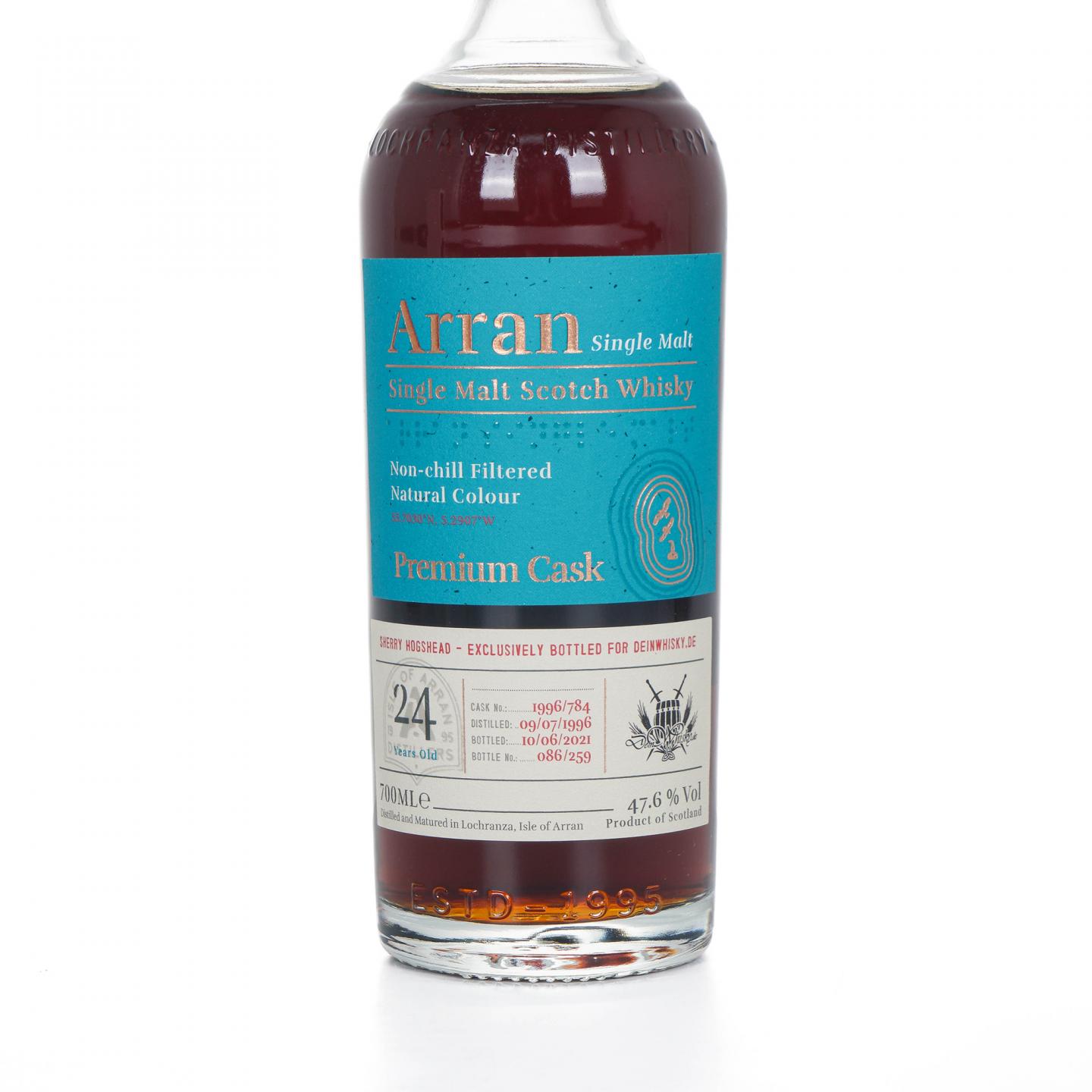 Arran 艾伦 24年 1996-2021 雪莉单桶#1996/784