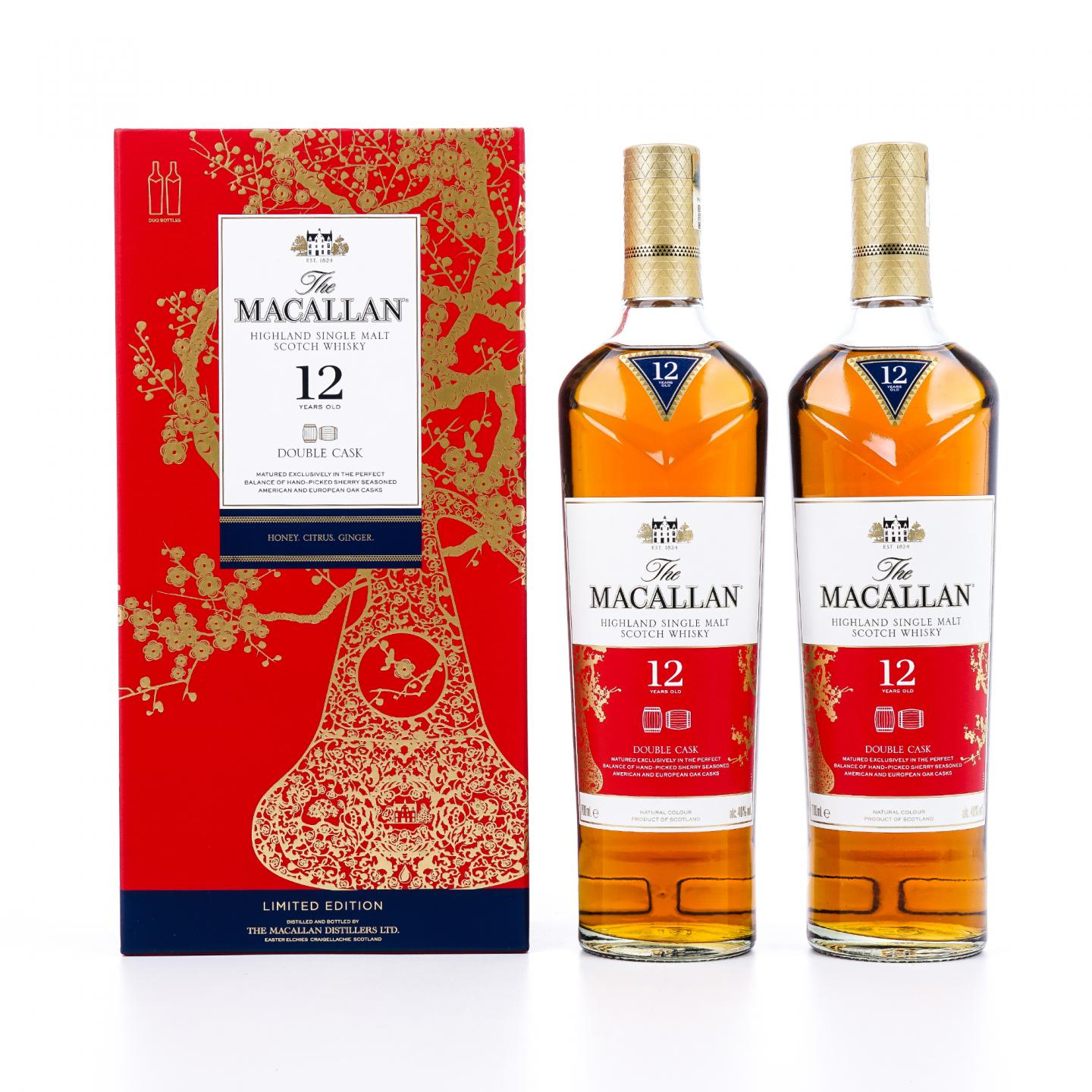 【附X光图】Macallan 麦卡伦 12年 蓝钻Double Cask 中国2019猪年版 2瓶组