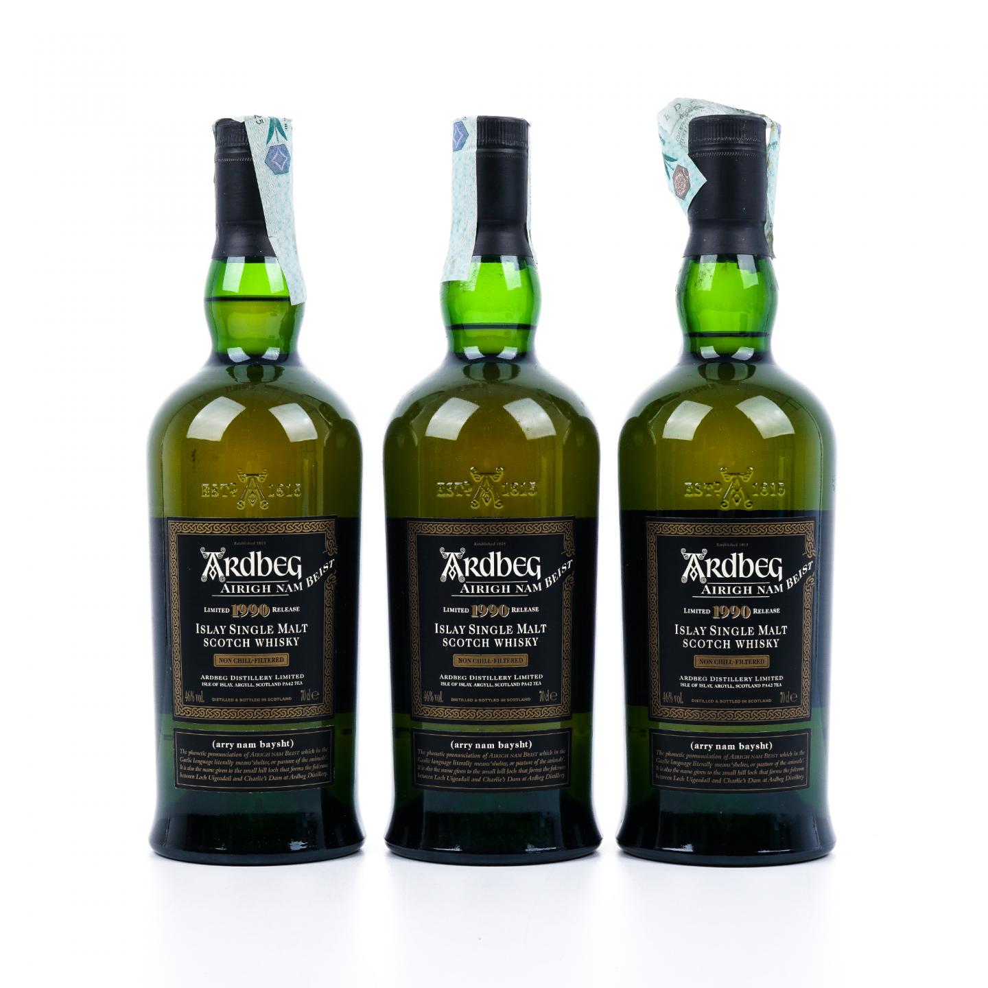 Ardbeg 阿贝 1990 Airigh Nam Beist L6/L7/L8 3瓶组*700ml