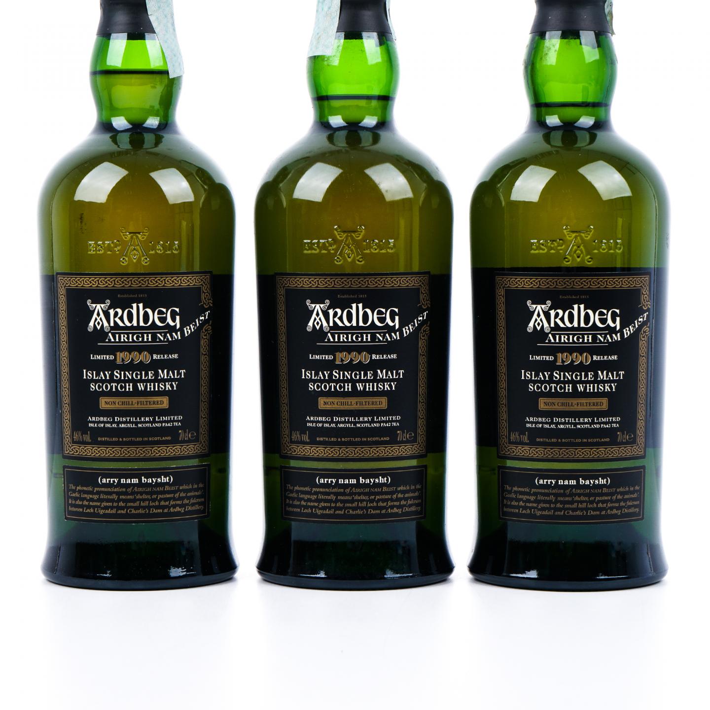 Ardbeg 阿贝 1990 Airigh Nam Beist L6/L7/L8 3瓶组*700ml