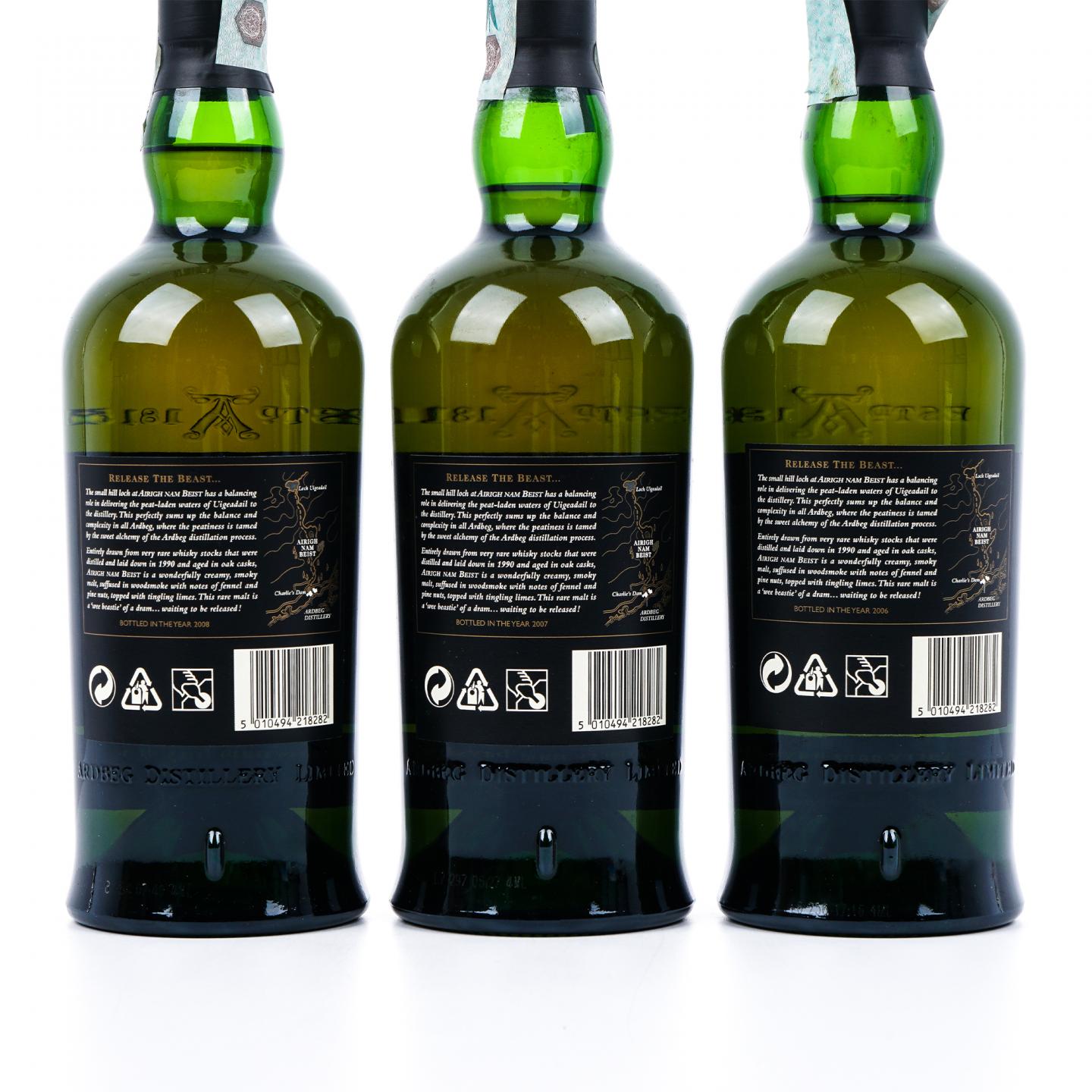 Ardbeg 阿贝 1990 Airigh Nam Beist L6/L7/L8 3瓶组*700ml