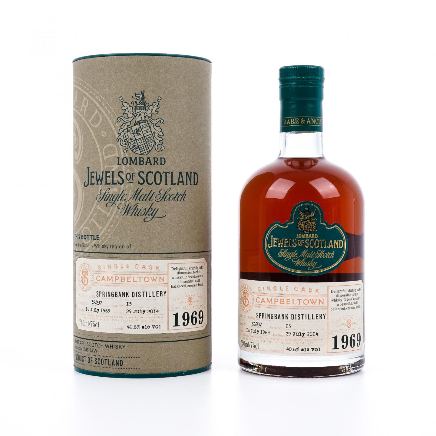 Springbank 云顶 1969-2014 单桶#15 Lombard 750ml