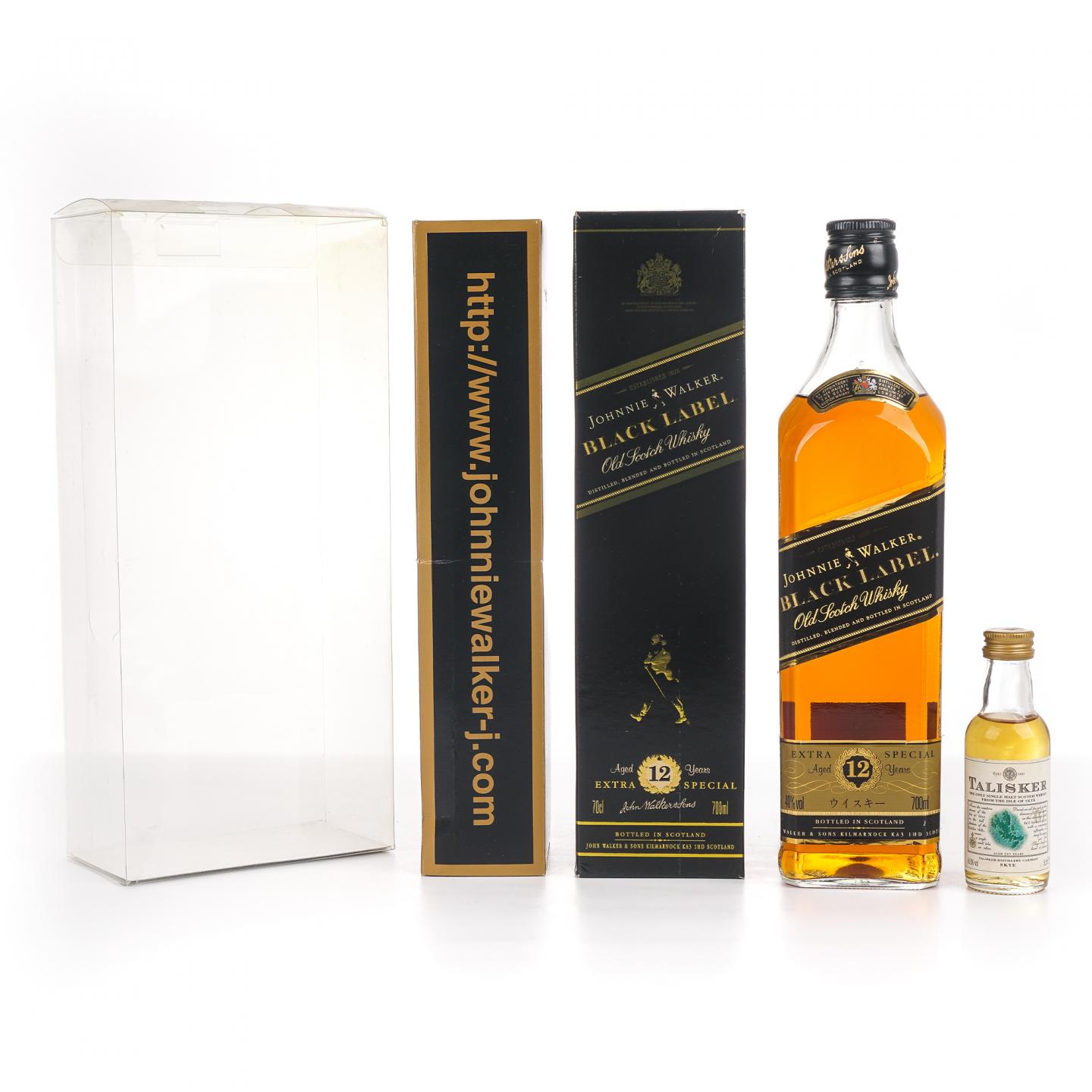 Johnnie Walker 尊尼获加 黑方 12年 700ml+泰斯卡酒版50ml