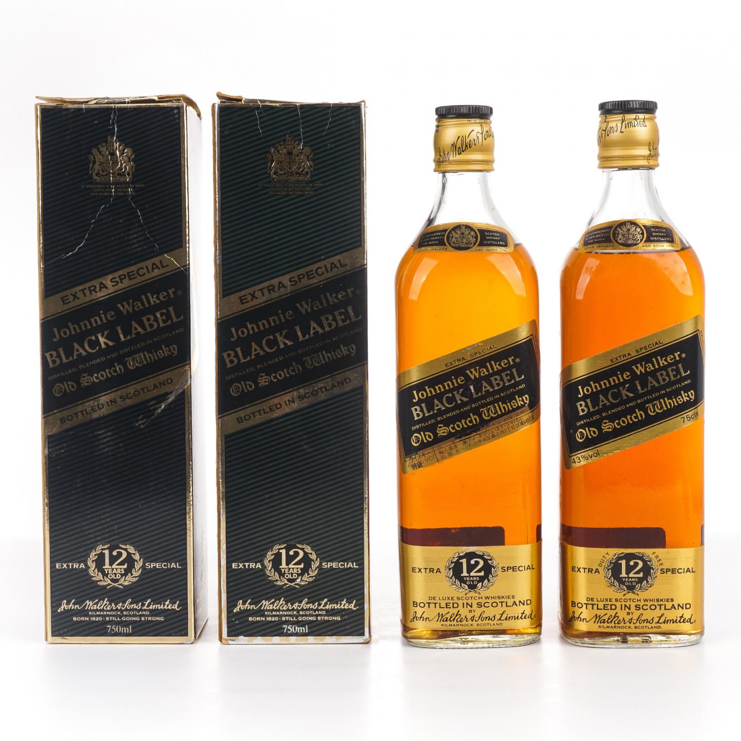 Johnnie Walker 尊尼获加 黑方 12年 Extra Special 750ml 2支组