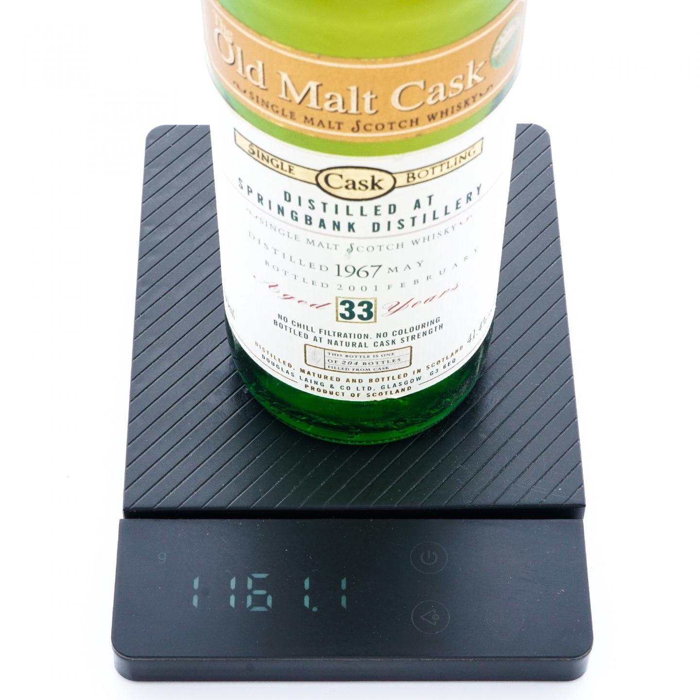 Springbank 云顶 33年 1967-2001 DL Old Malt Cask 单桶桶强
