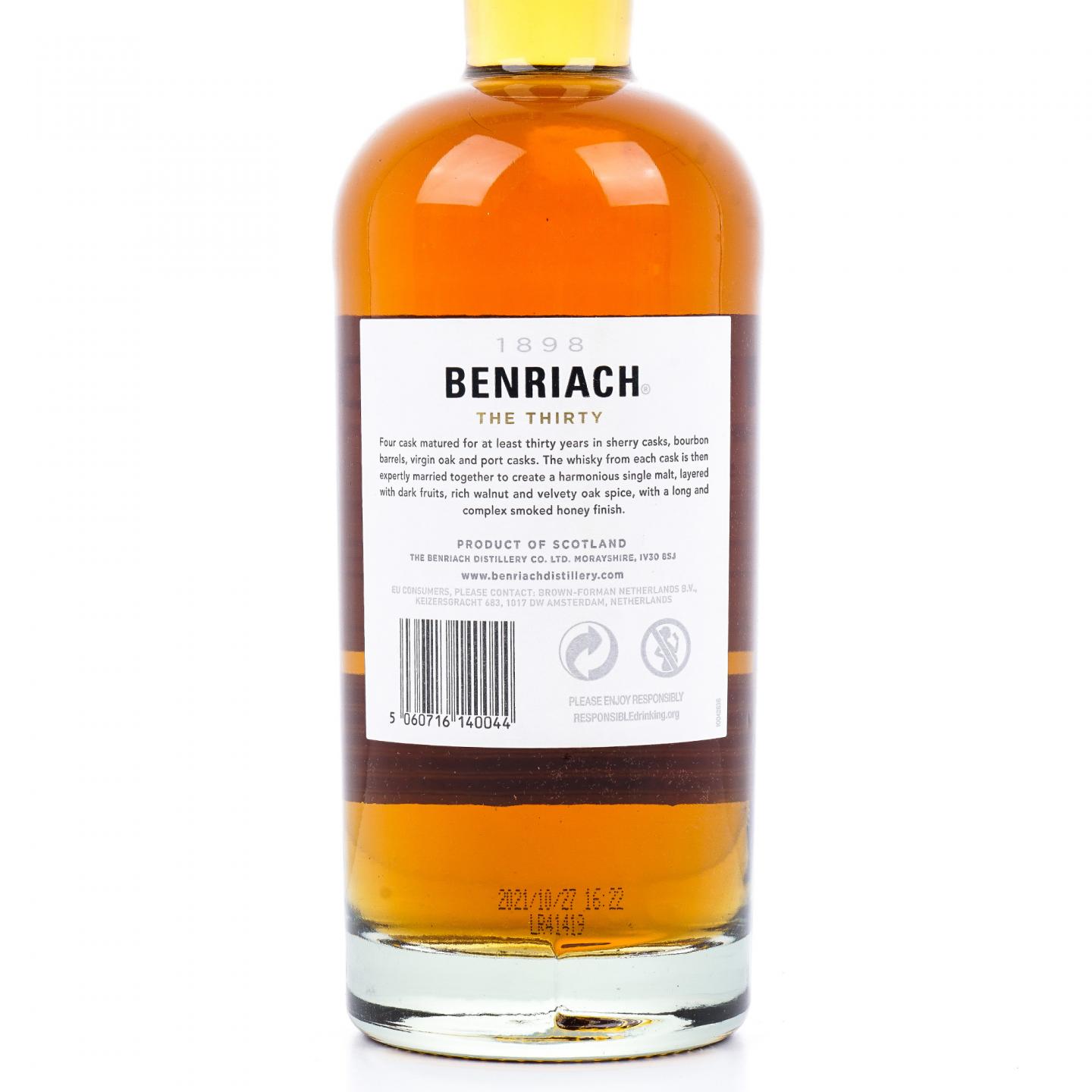BenRiach 本利亚克 30年 2021 四桶熟成