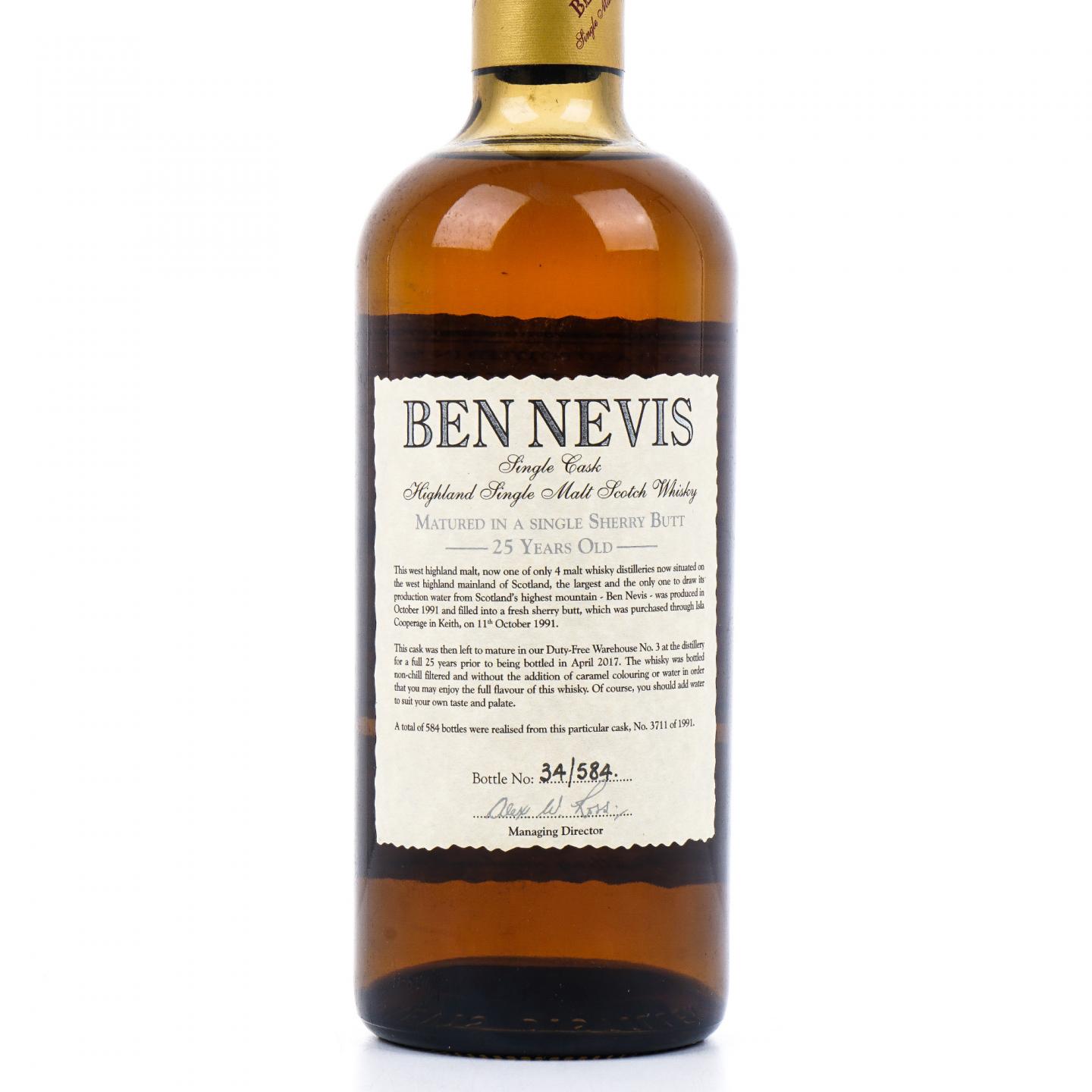 Ben Nevis 本尼维斯 25年 1991-2017 雪莉单桶#3711