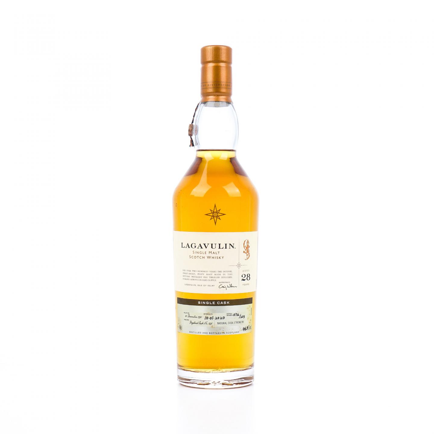 Lagavulin 乐加维林 28年 1991-2020 星星标 单桶#6536