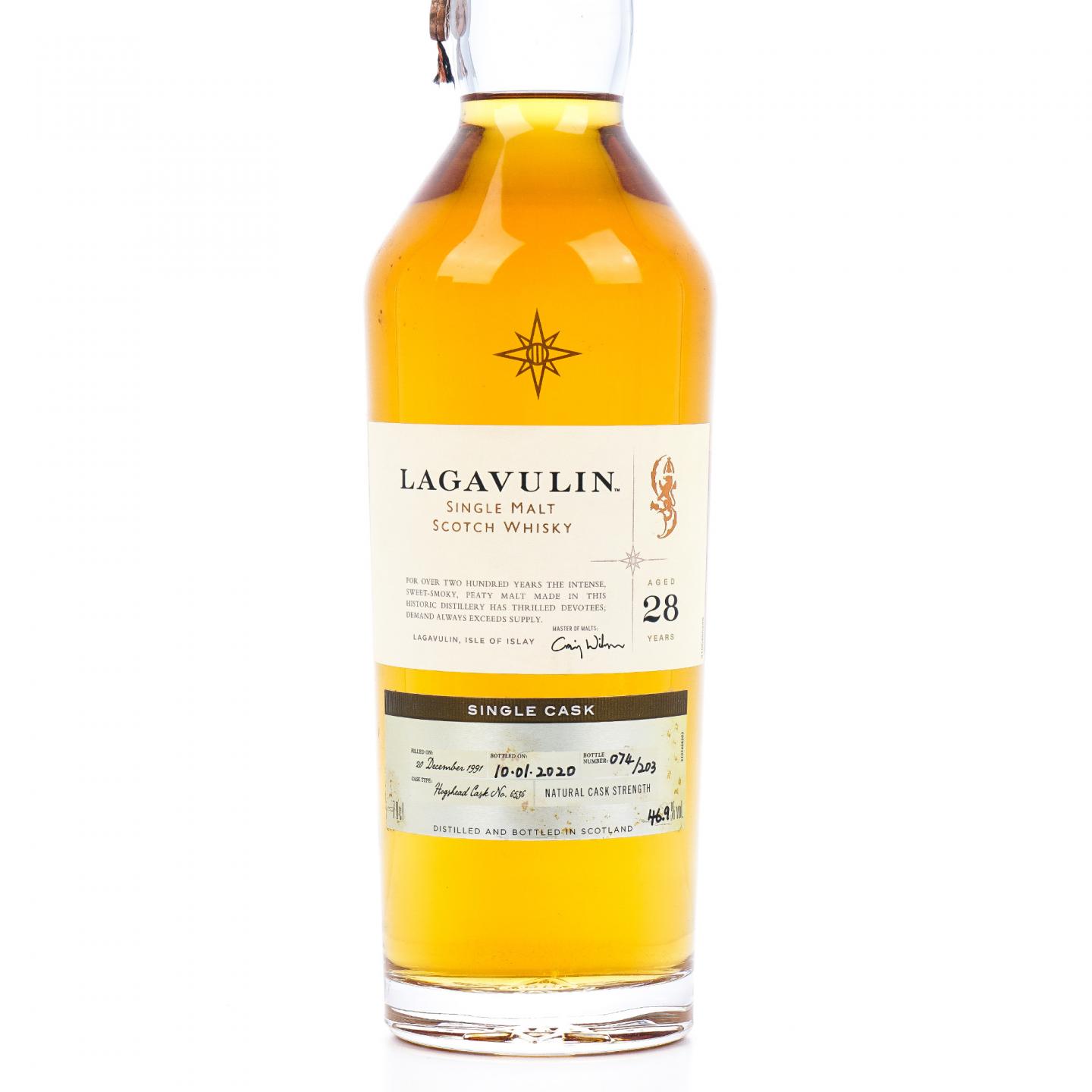 Lagavulin 乐加维林 28年 1991-2020 星星标 单桶#6536