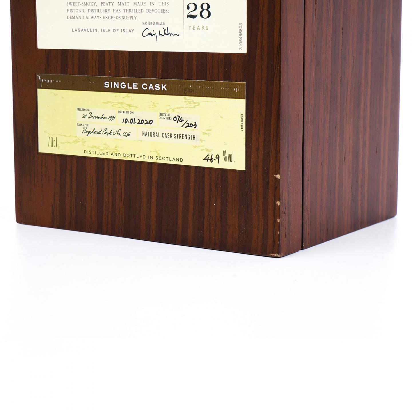 Lagavulin 乐加维林 28年 1991-2020 星星标 单桶#6536