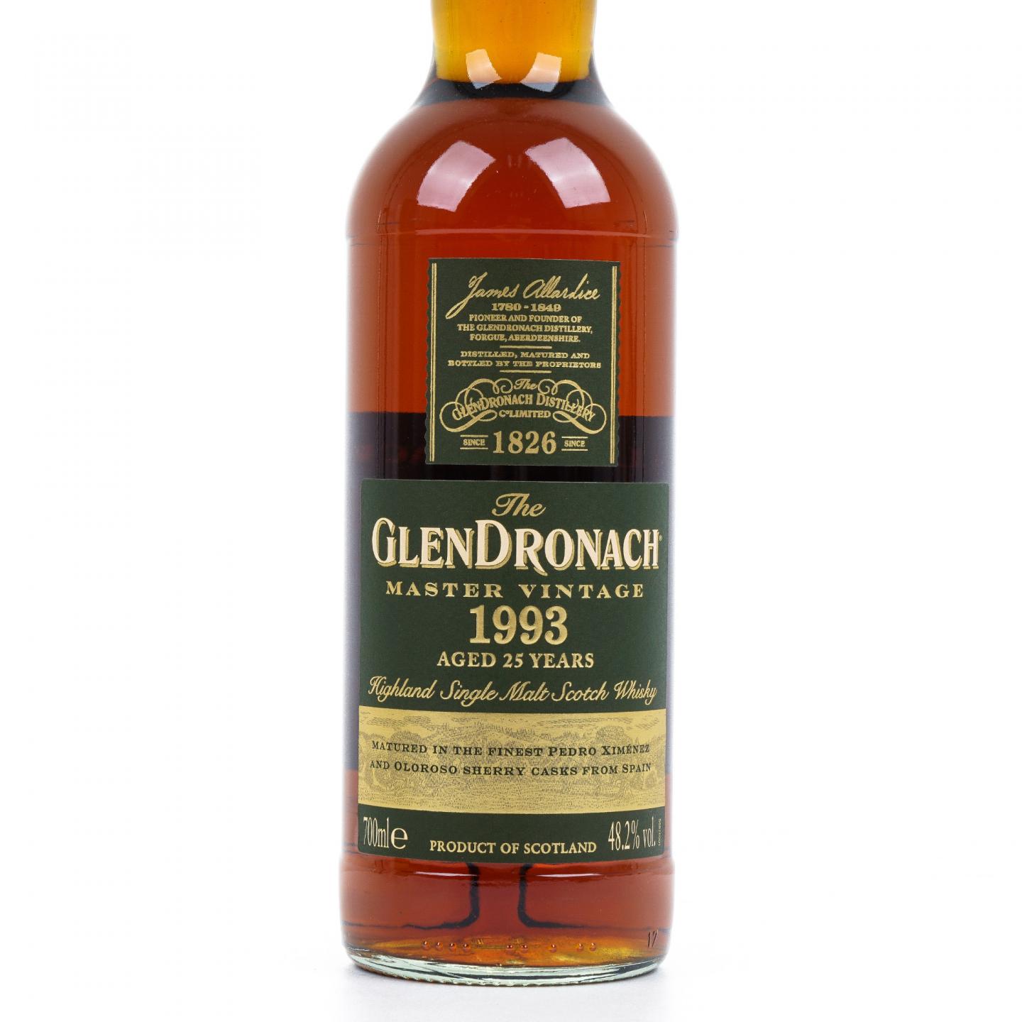 Glendronach 格兰多纳 25年 1993 Master Vintage 行货