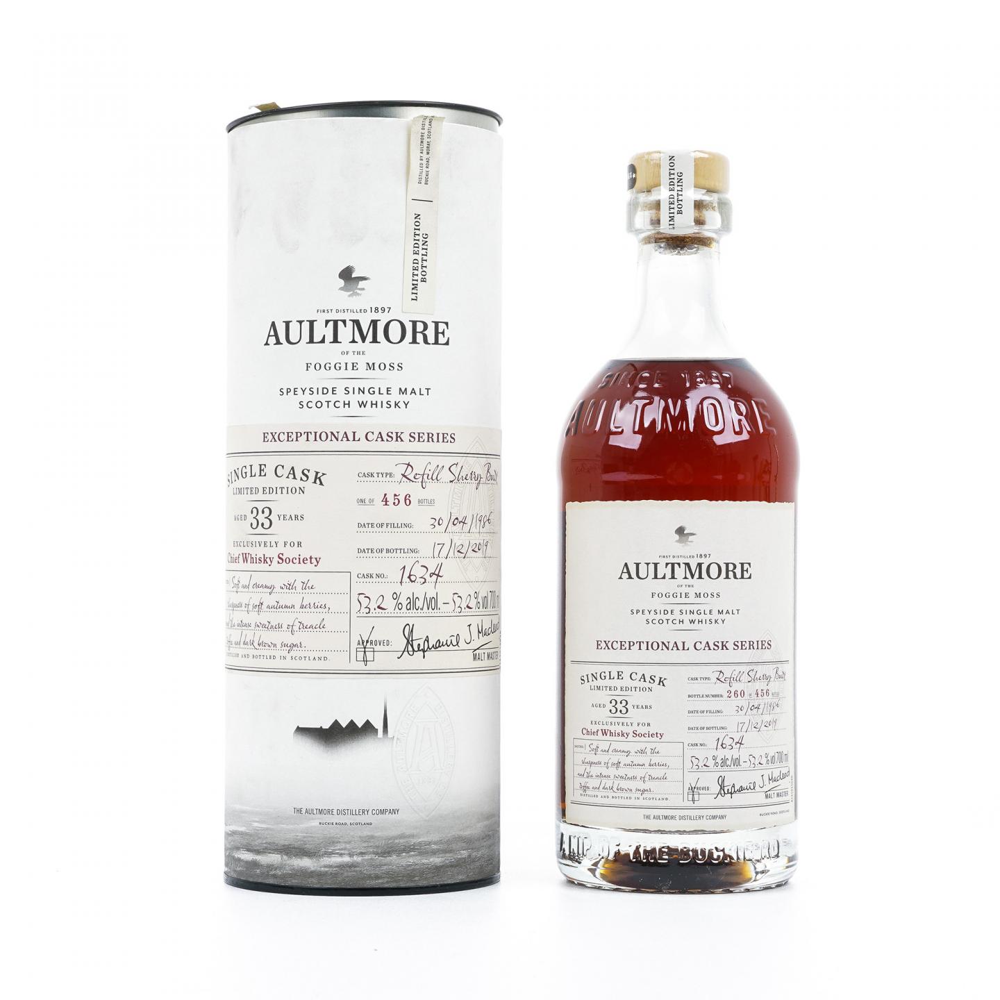 Aultmore 欧摩 33年 1986-2019 CWS雪莉单桶#1634 行货