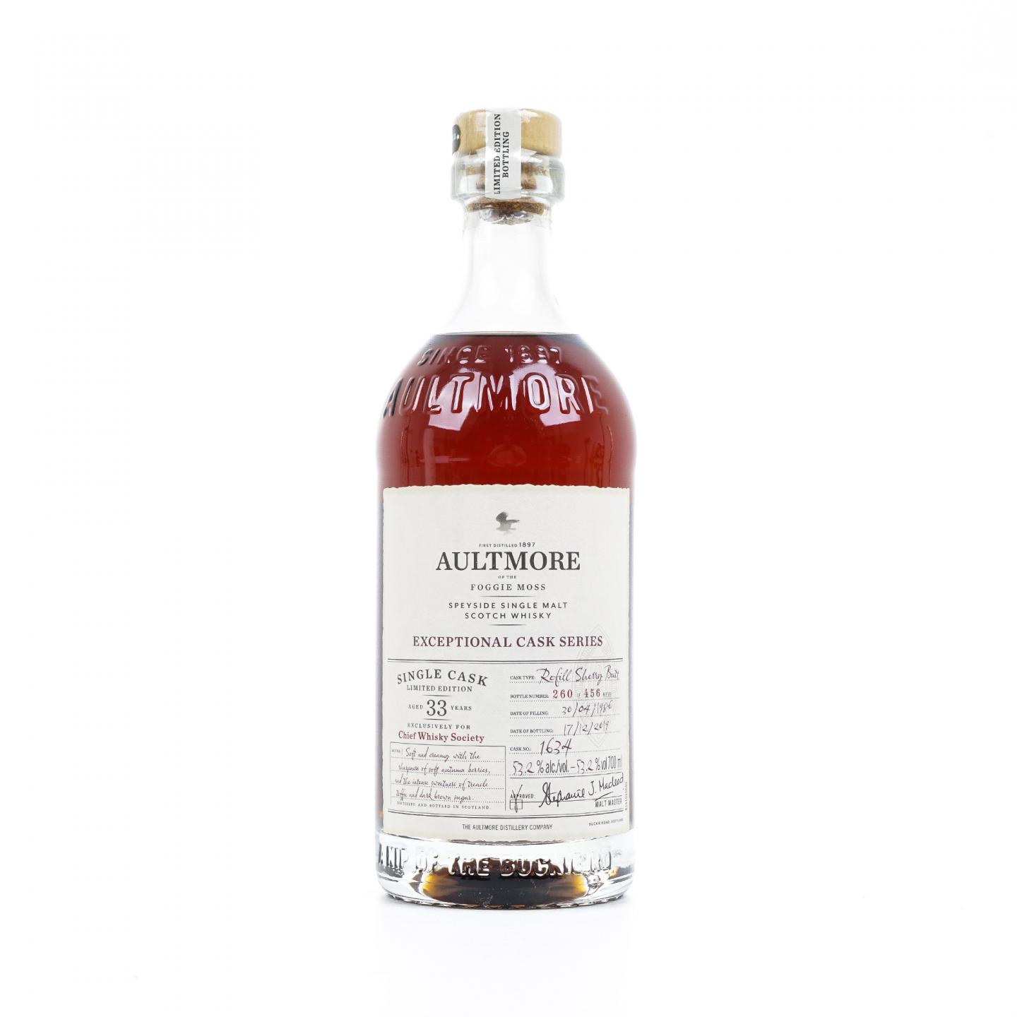 Aultmore 欧摩 33年 1986-2019 CWS雪莉单桶#1634 行货