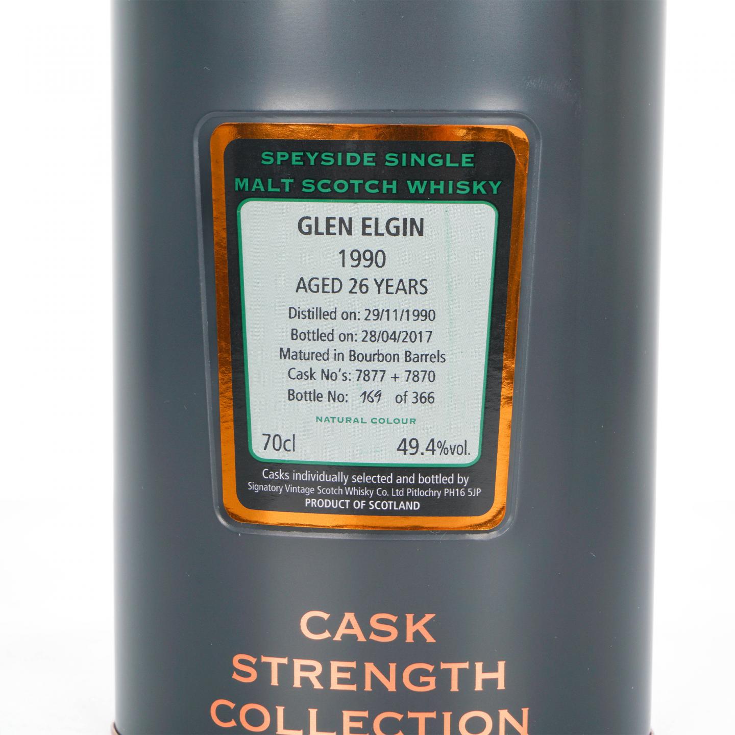 Glen Elgin 格兰爱琴 26年 1990-2017 SV 桶强 行货