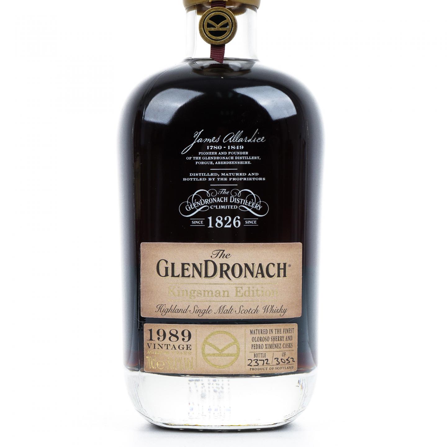 Glendronach 格兰多纳 29年 1989-2019 王牌特工限量版 行货 50.1%Vol.