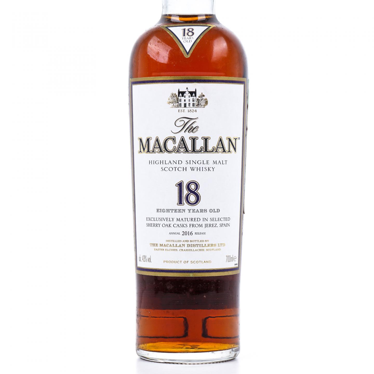 Macallan 麦卡伦 18年 2016 雪莉桶
