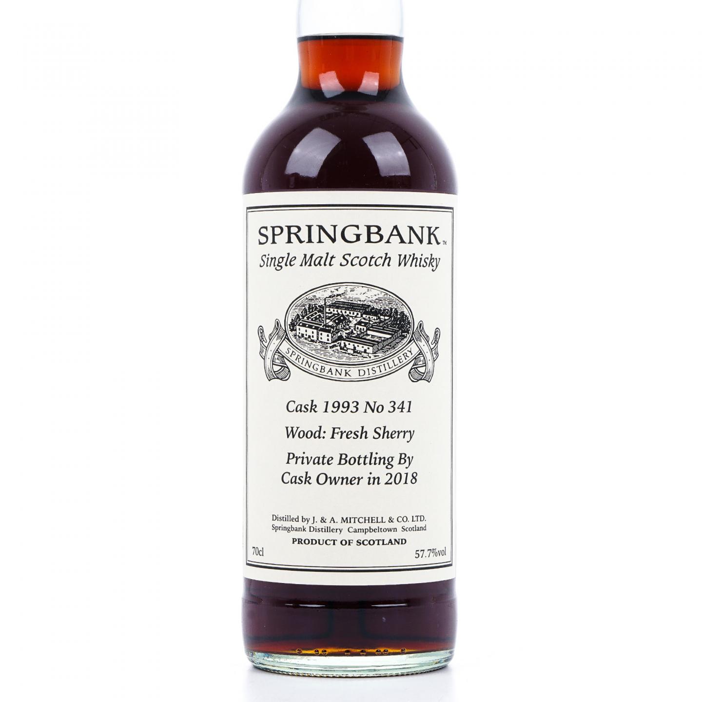 Springbank 云顶 1993-2018 雪莉私人桶#341