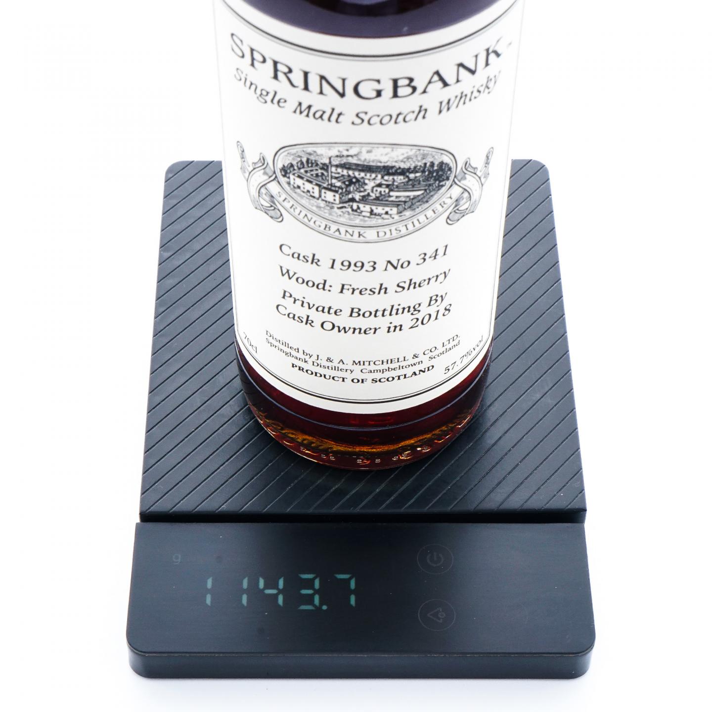 Springbank 云顶 1993-2018 雪莉私人桶#341