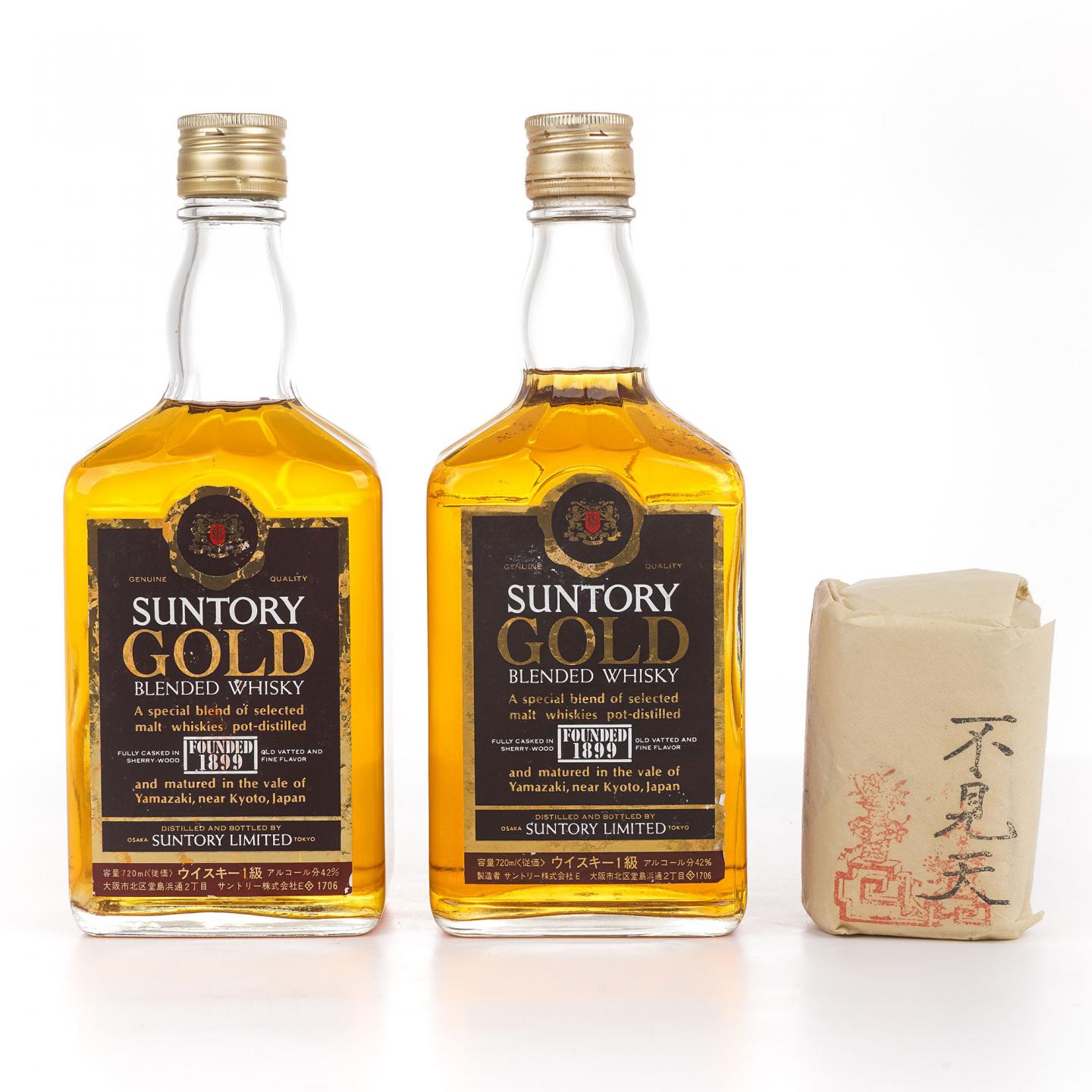 三得利 Gold Blended Whisky 720ml*2 附赠甲级武夷名枞不见天50g
