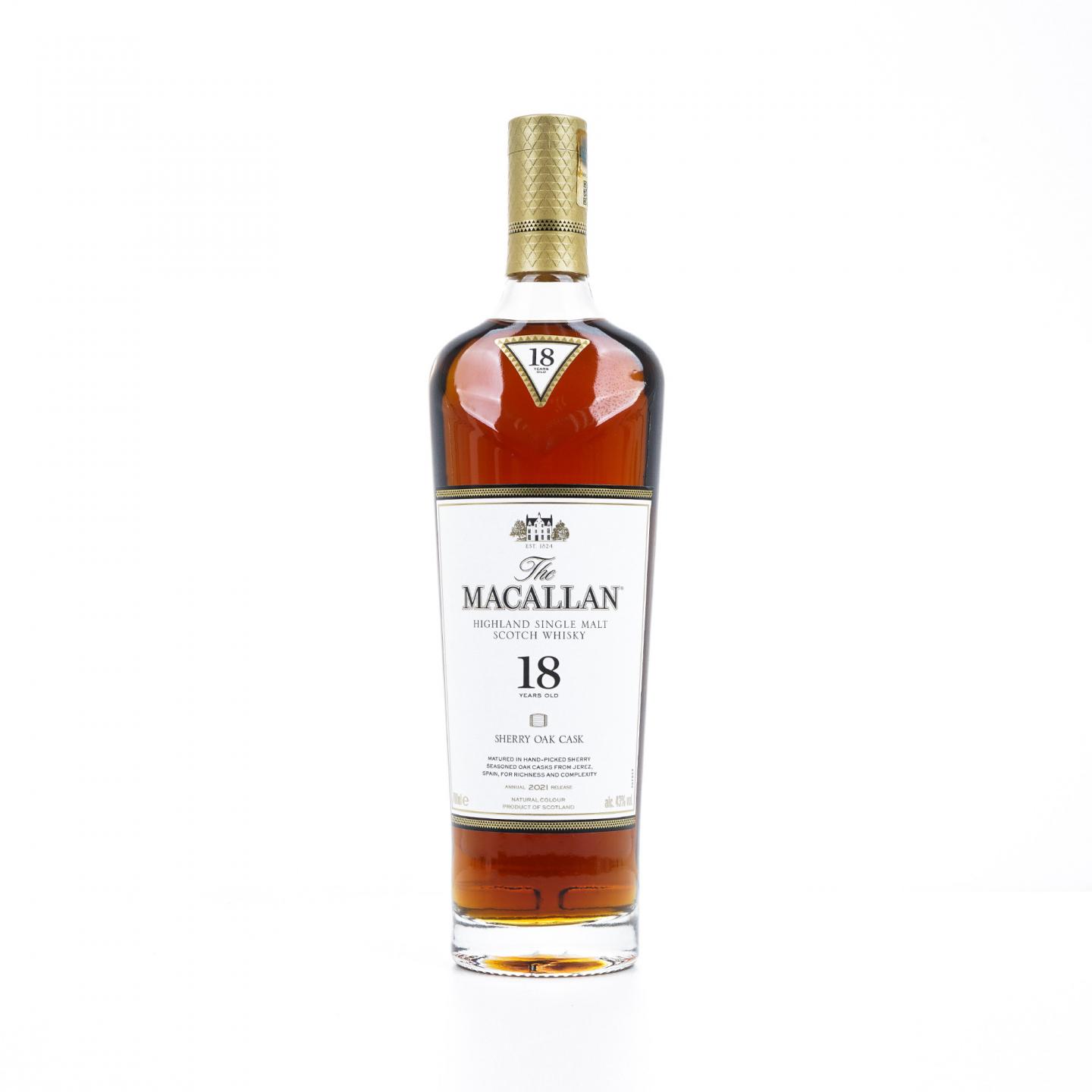 【附X光图】Macallan 麦卡伦 18年 2021 雪莉桶