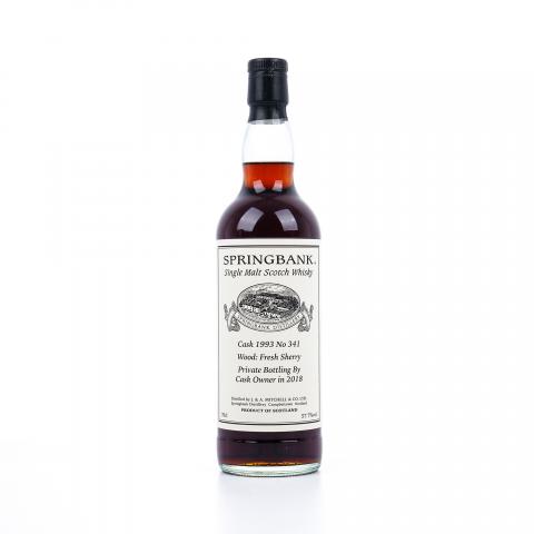 Springbank 云顶 1993-2018 雪莉私人桶#341