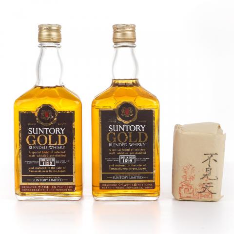 三得利 Gold Blended Whisky 720ml*2 附赠甲级武夷名枞不见天50g
