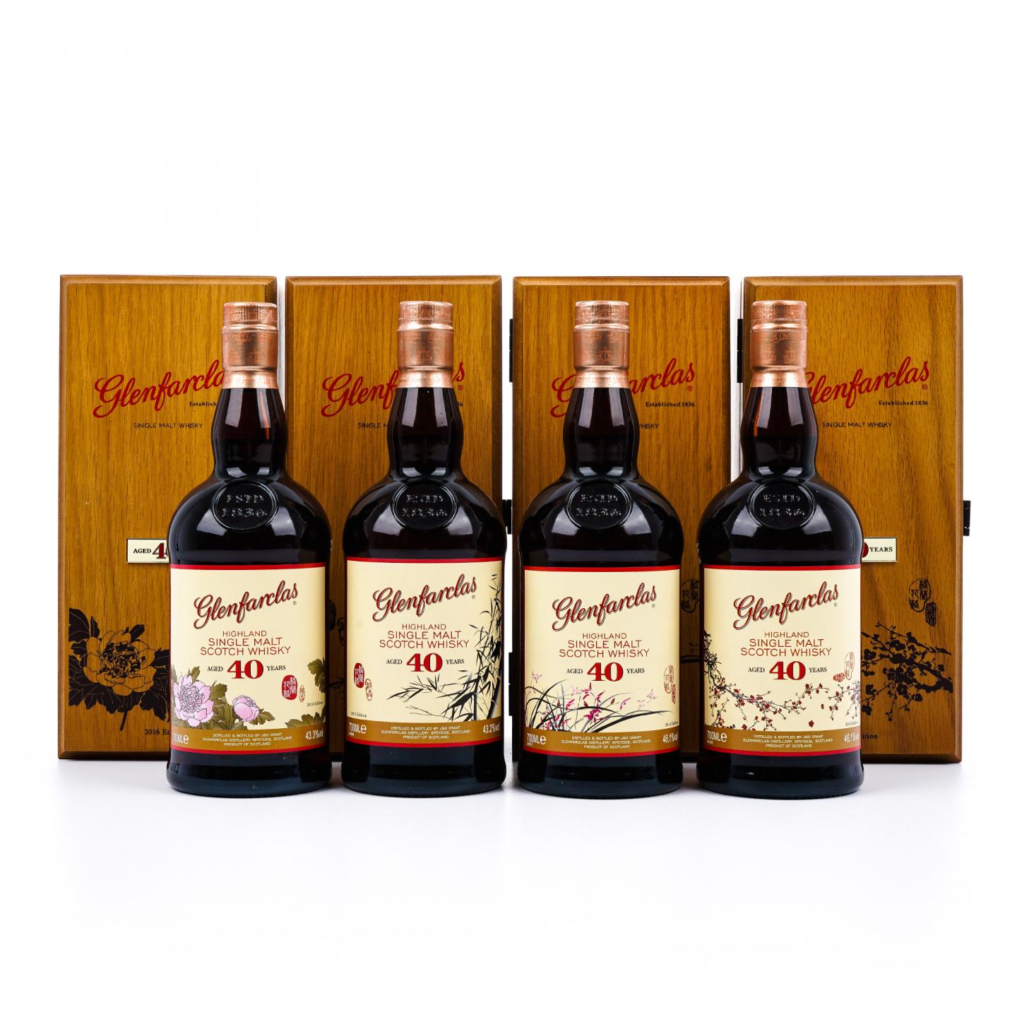 Glenfarclas 格兰花格 40年 兰/竹/菊/梅 4支组