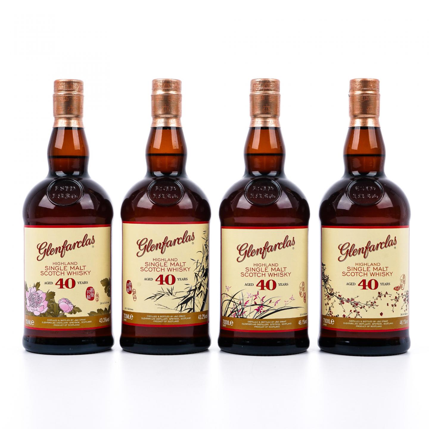Glenfarclas 格兰花格 40年 兰/竹/菊/梅 4支组