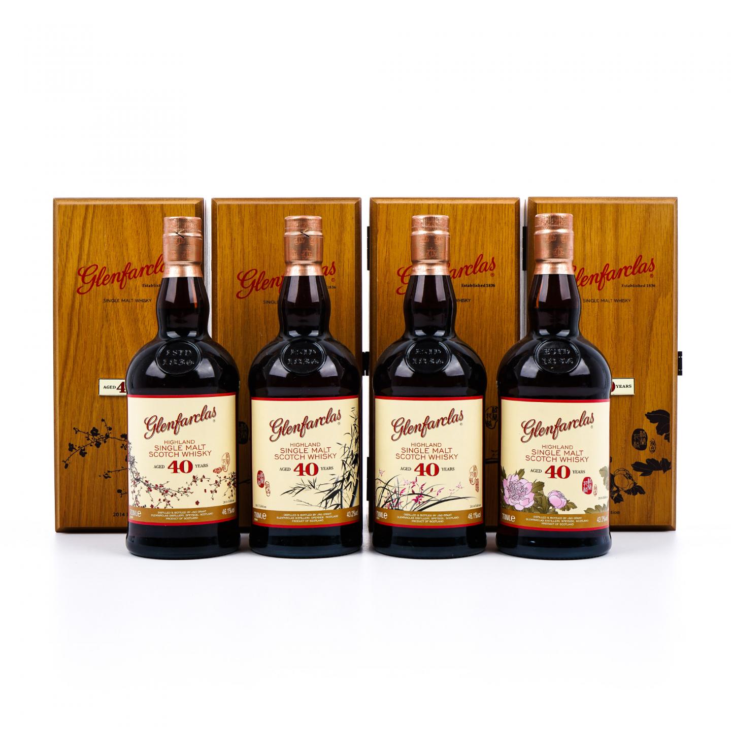 Glenfarclas 格兰花格 40年 兰/竹/菊/梅 4支组