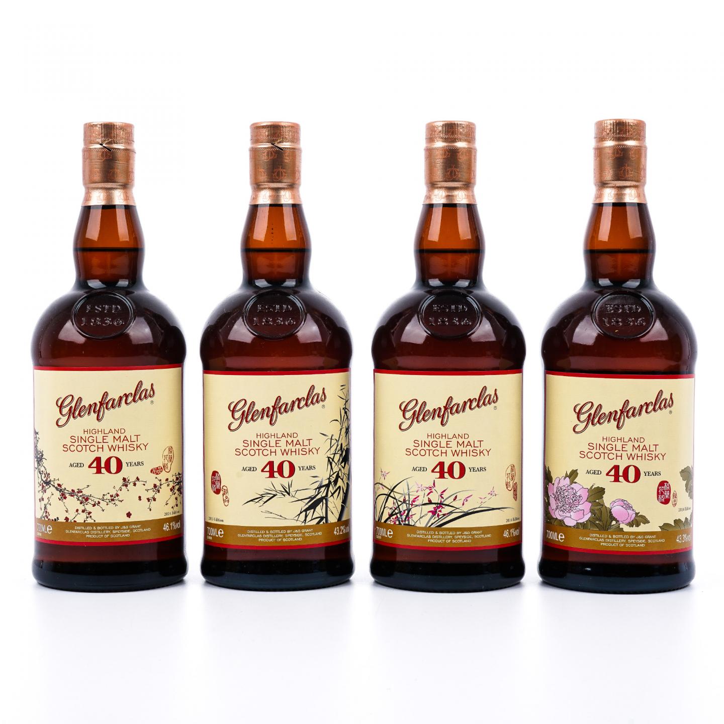 Glenfarclas 格兰花格 40年 兰/竹/菊/梅 4支组
