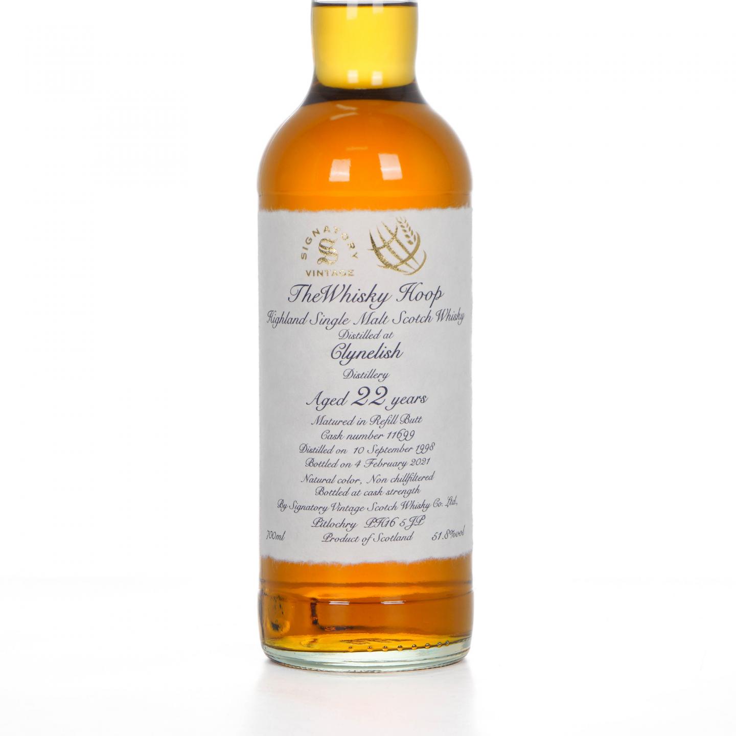 Clynelish 克里尼利基 22年 1998-2021 The Whisky Hoop 桶强 #11699