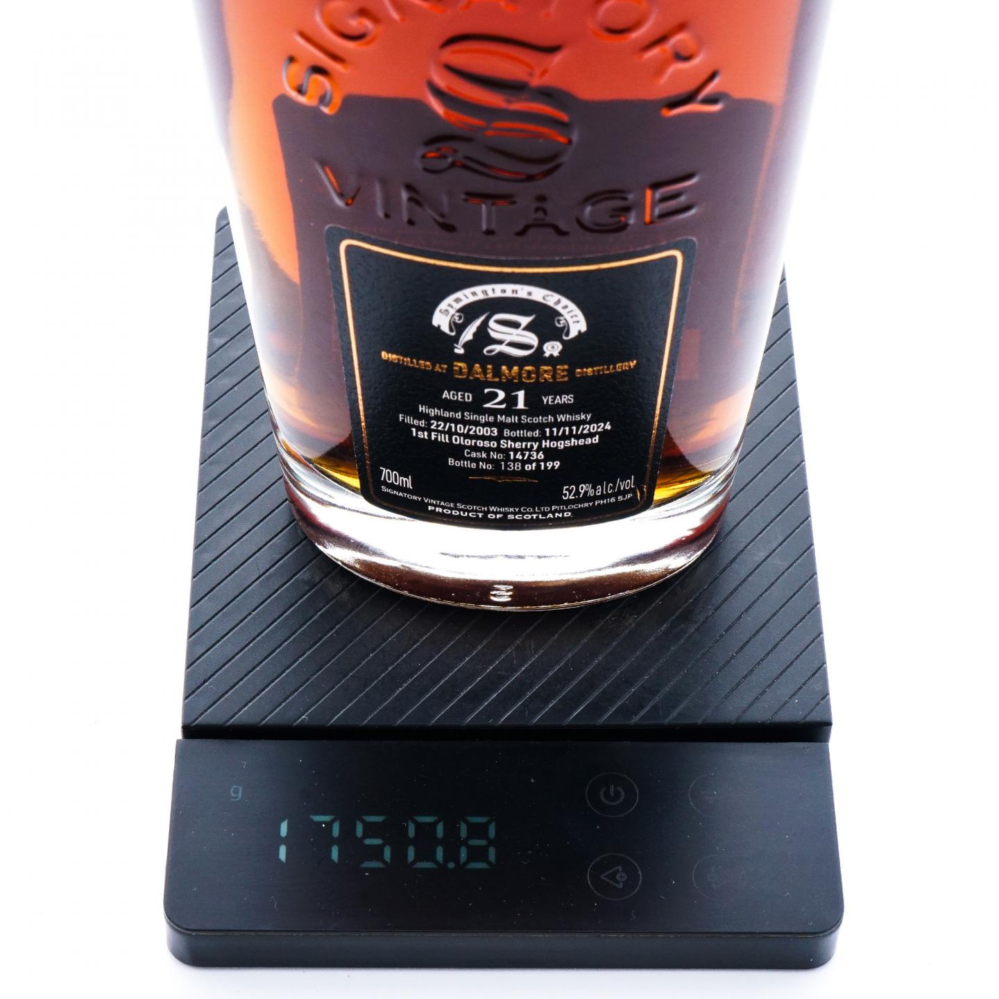 Dalmore 达尔摩 21年 2003-2024 雪莉桶#14736 SV 桶强